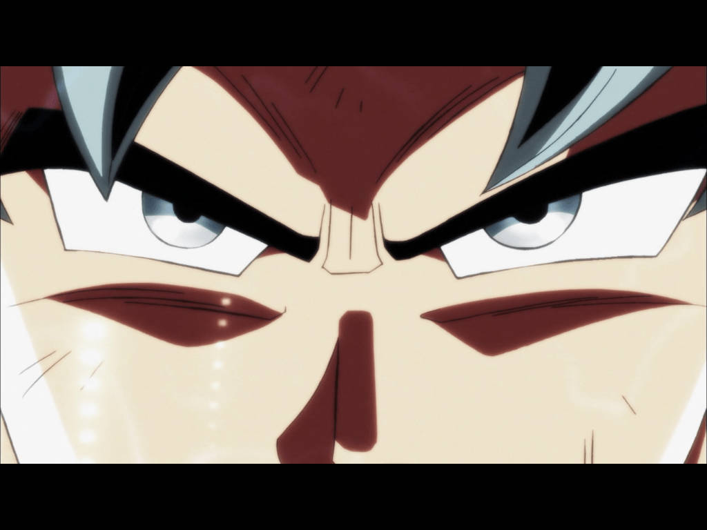Ultra Instinct Goku, fierce look, narrowed eyes, SD Desktop Wallpaper