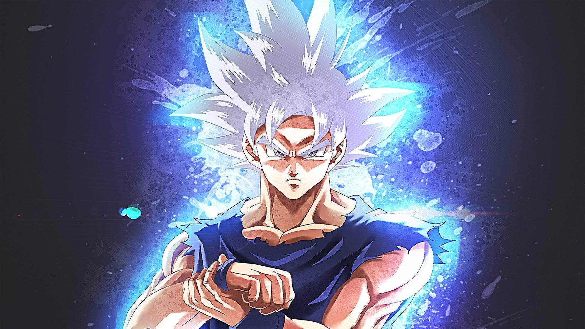 Goku, Ultra Instinct, spiky white hair, Full HD Desktop Wallpaper