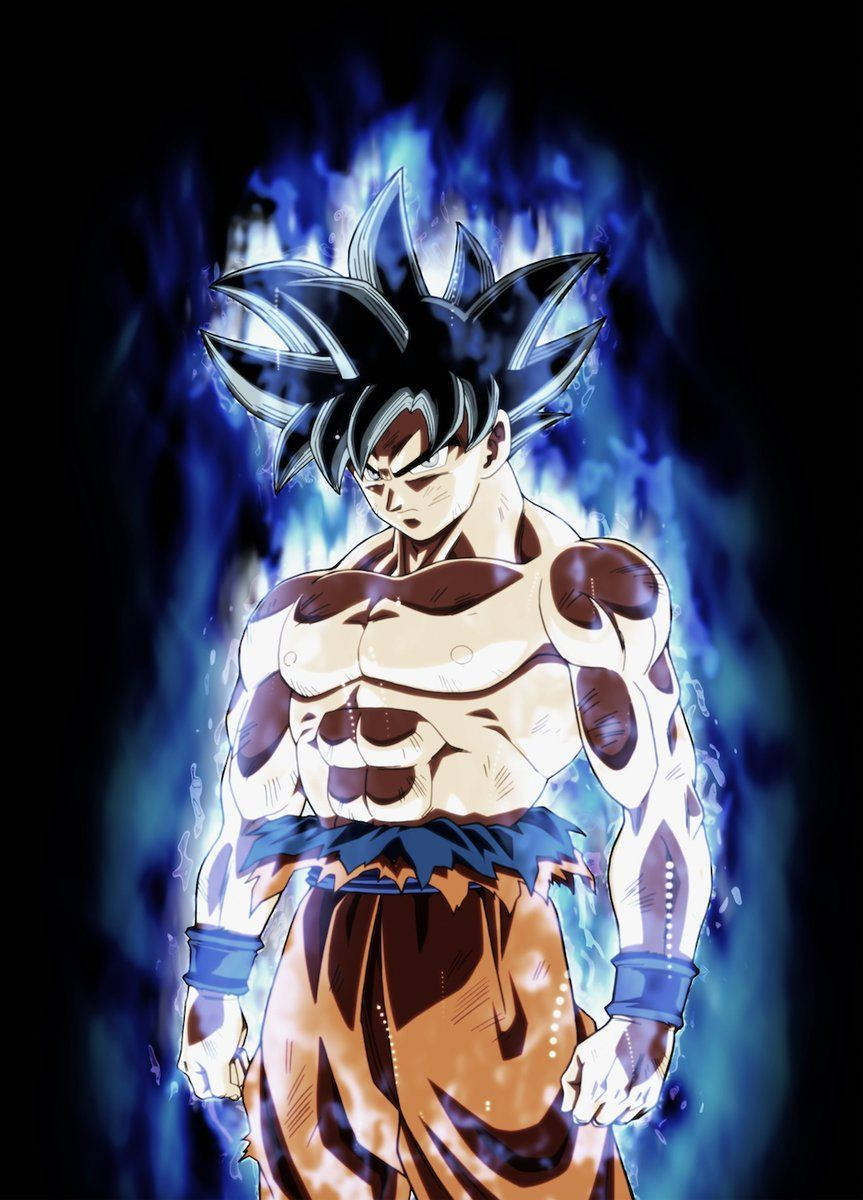 Goku, Ultra Instinct, spiky black hair, SD Phone Wallpaper