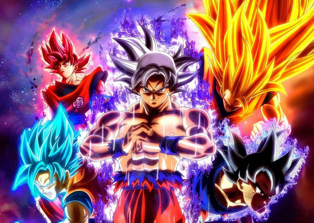 Goku Ultra Instinct, spiky hair, vibrant colors, SD Desktop Wallpaper