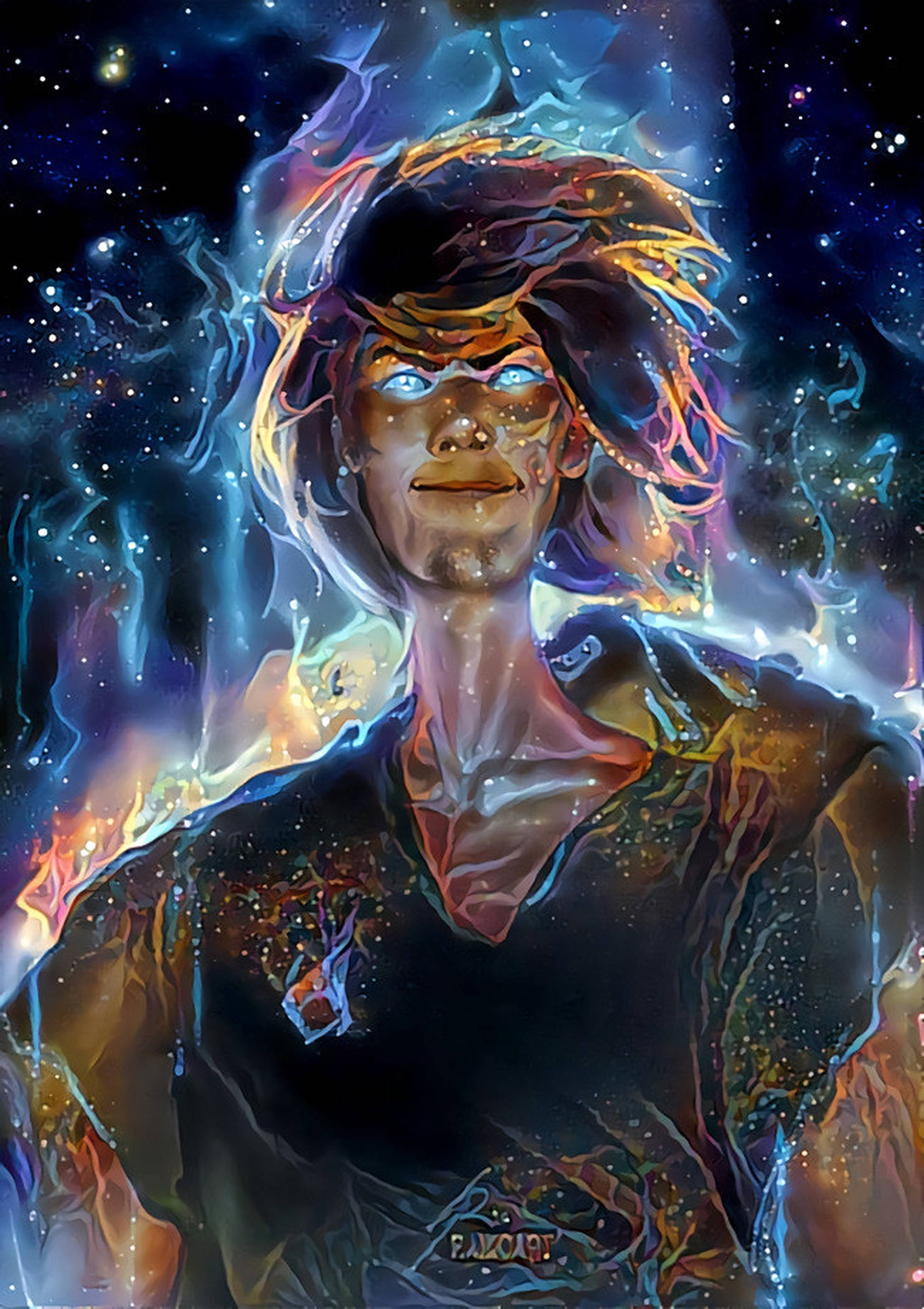 Shaggy, Ultra Instinct, glowing blue eyes, Full HD Phone Wallpaper