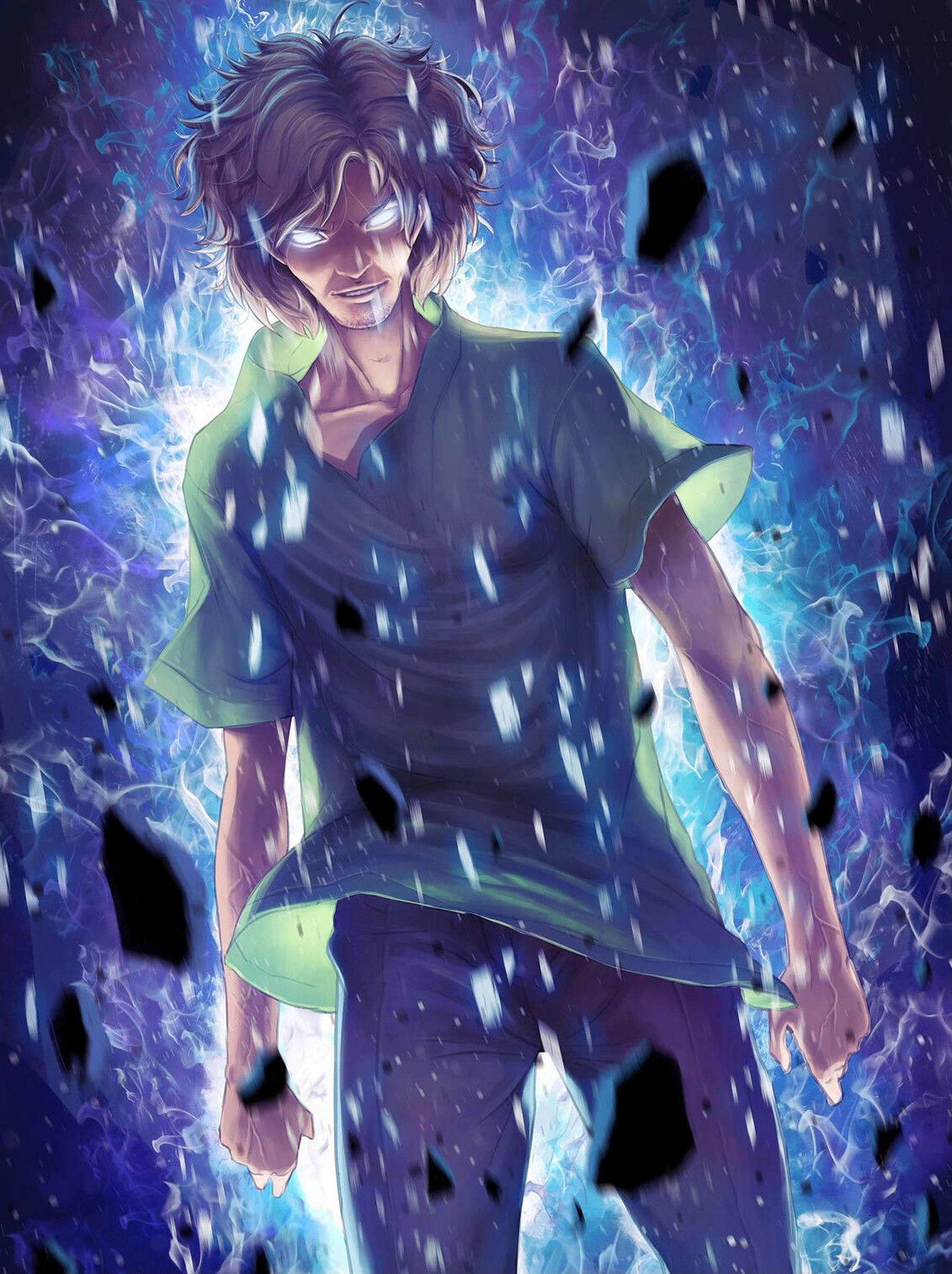 Shaggy, Ultra Instinct, glowing anime man, Full HD Phone Wallpaper