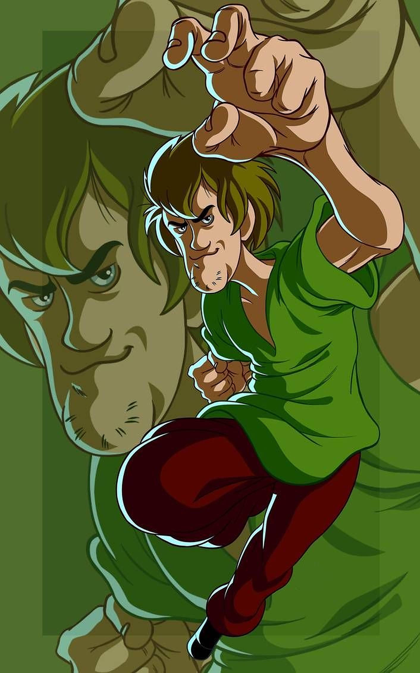 Shaggy, Ultra Instinct, green, Full HD Phone Wallpaper