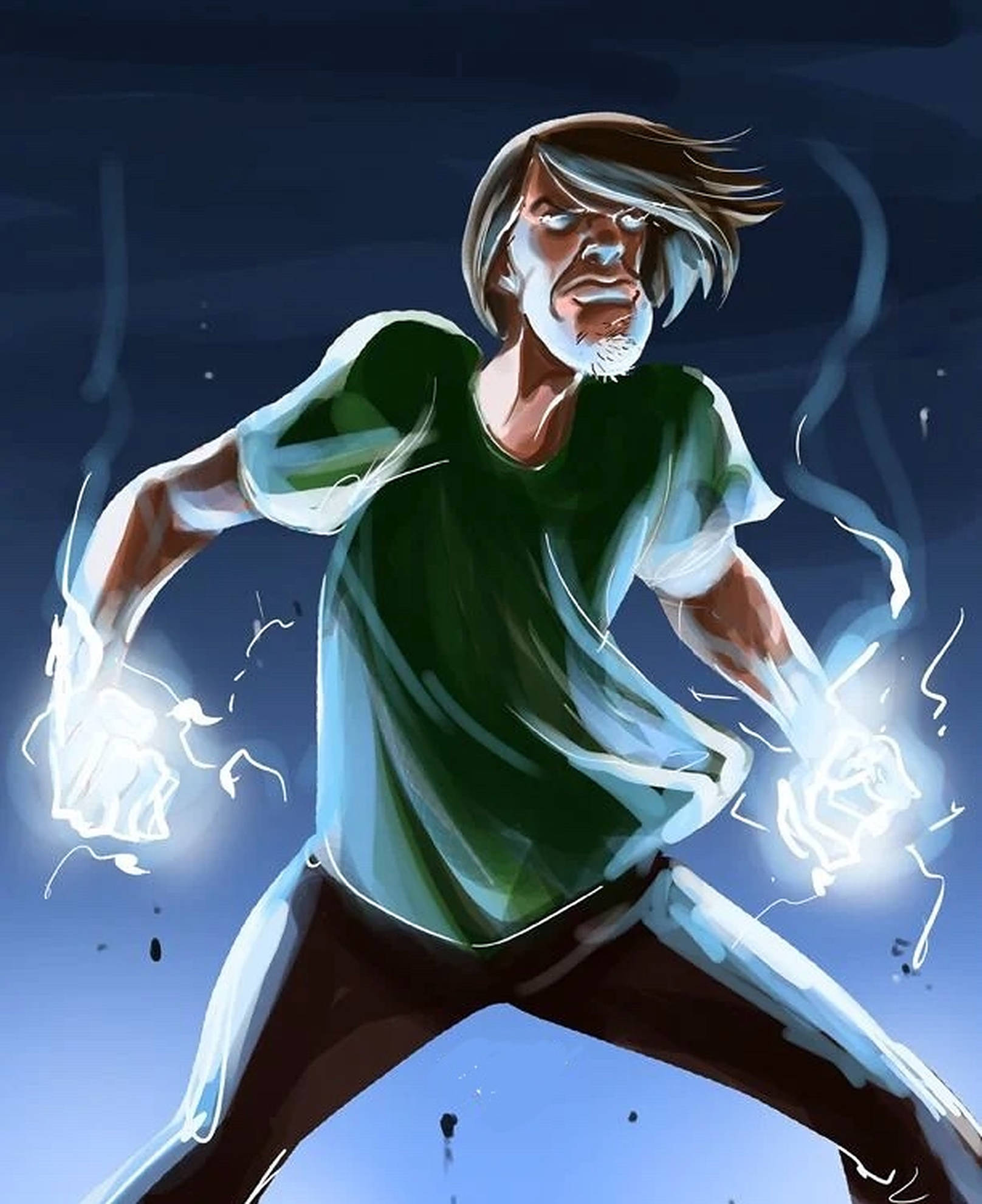 Shaggy, Ultra Instinct, green shirt, Full HD Phone Wallpaper
