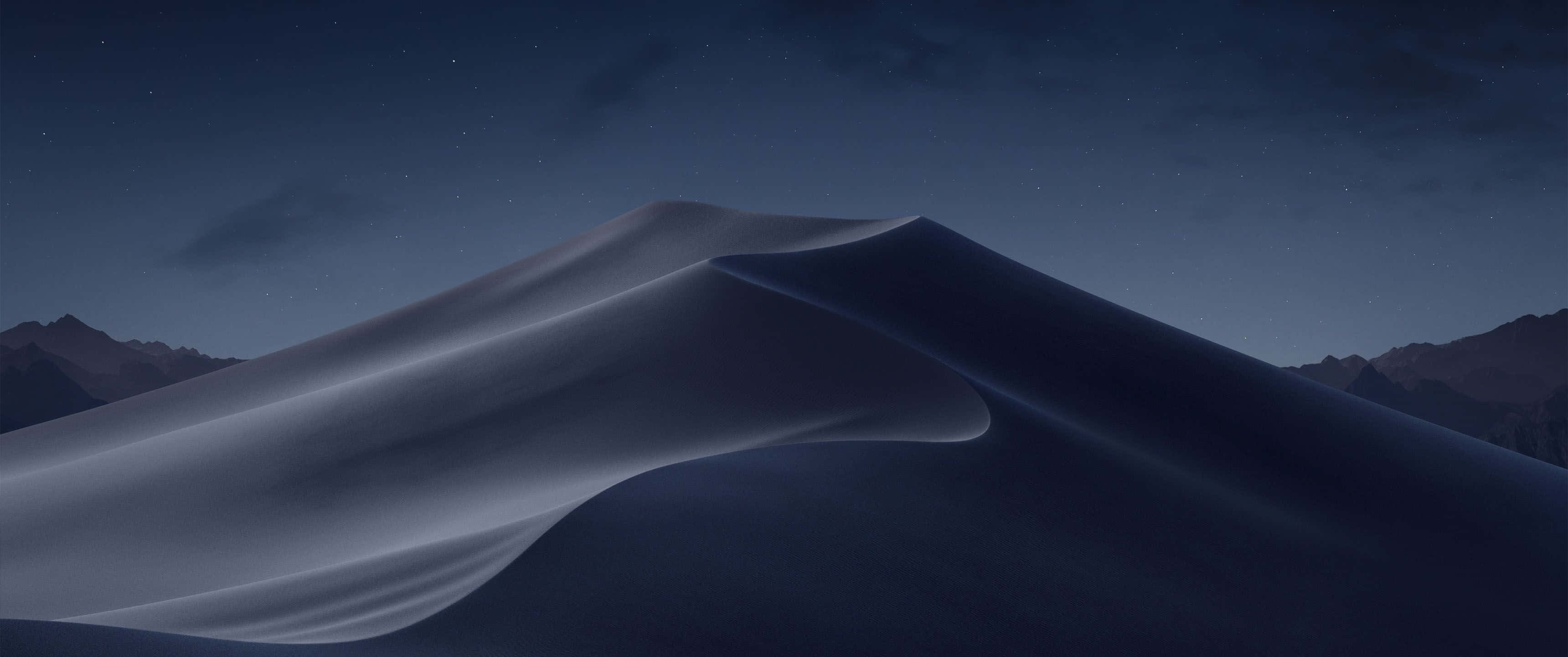 Ultra Wide Nature, desert dune, starry night sky, 2K Desktop Wallpaper