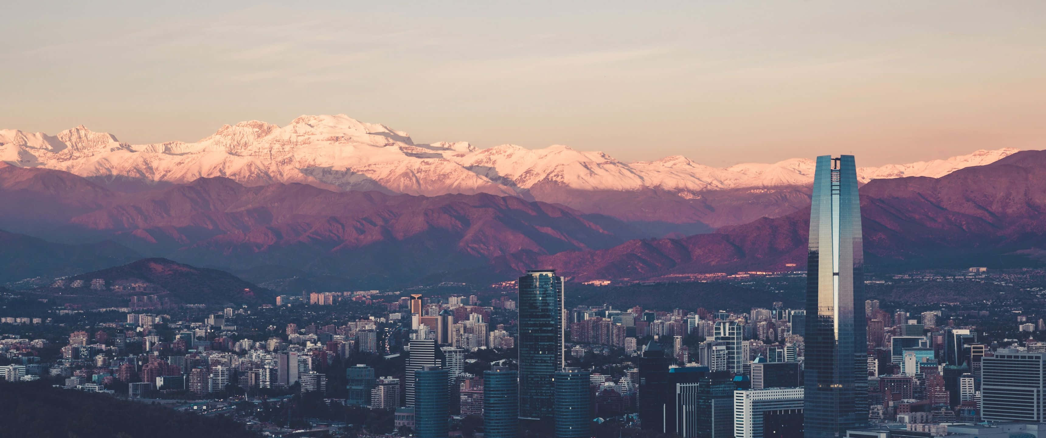 Ultra Wide Nature, sunset, snow-capped mountains, 2K Desktop Wallpaper