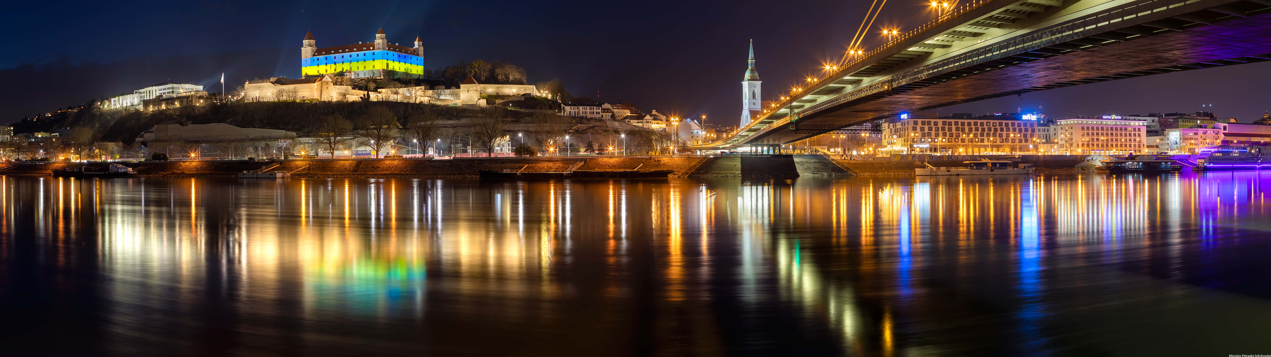 river, city lights, castle, 5K Desktop Wallpaper