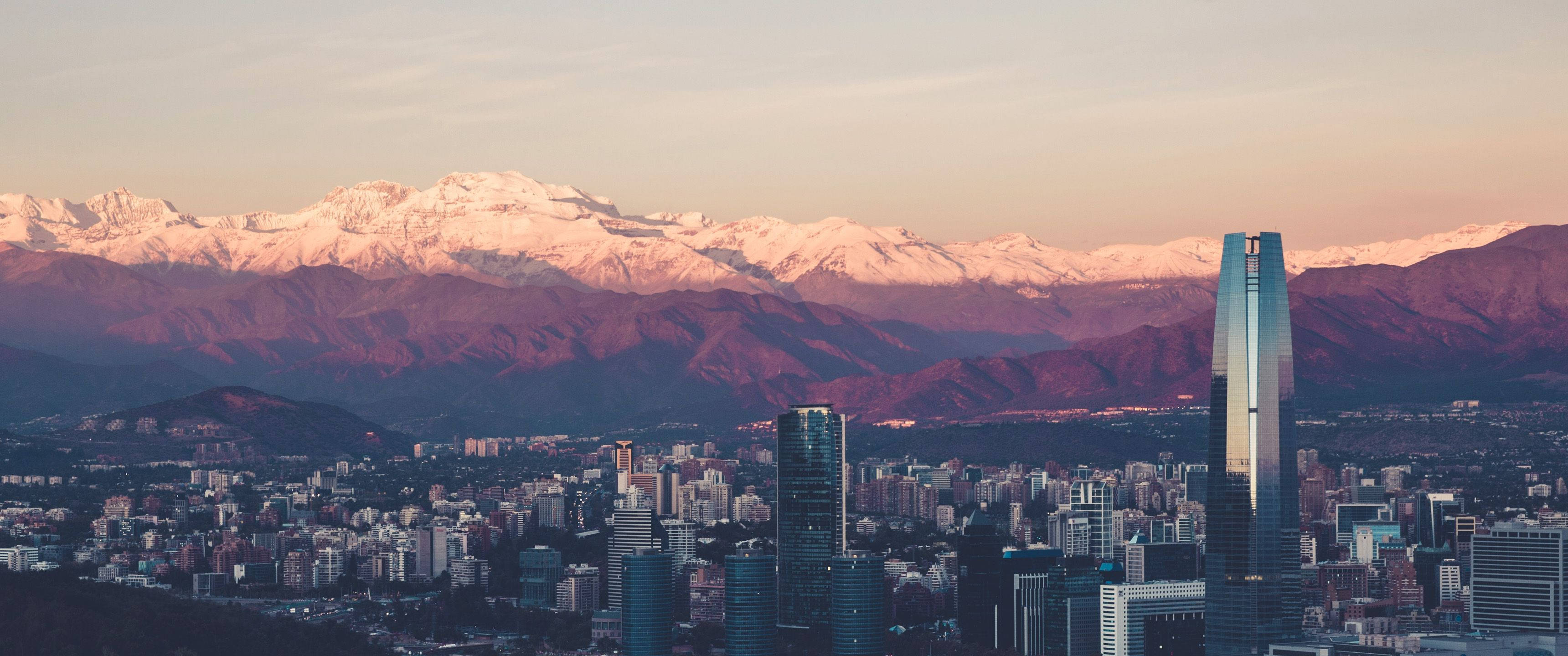 ultrawide horizon, city skyline, modern skyscrapers, 2K Desktop Wallpaper