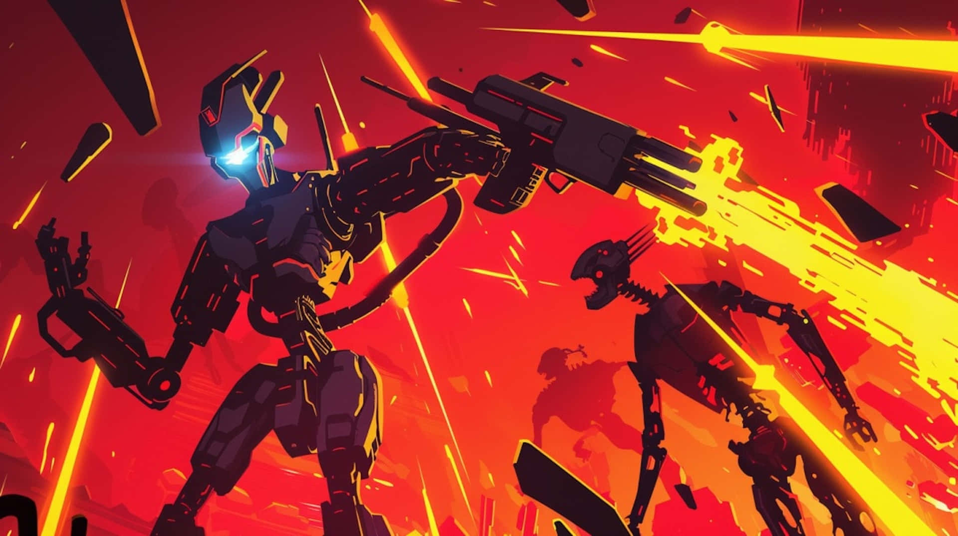 Ultrakill, robot, skeletal enemy, Full HD Desktop Wallpaper