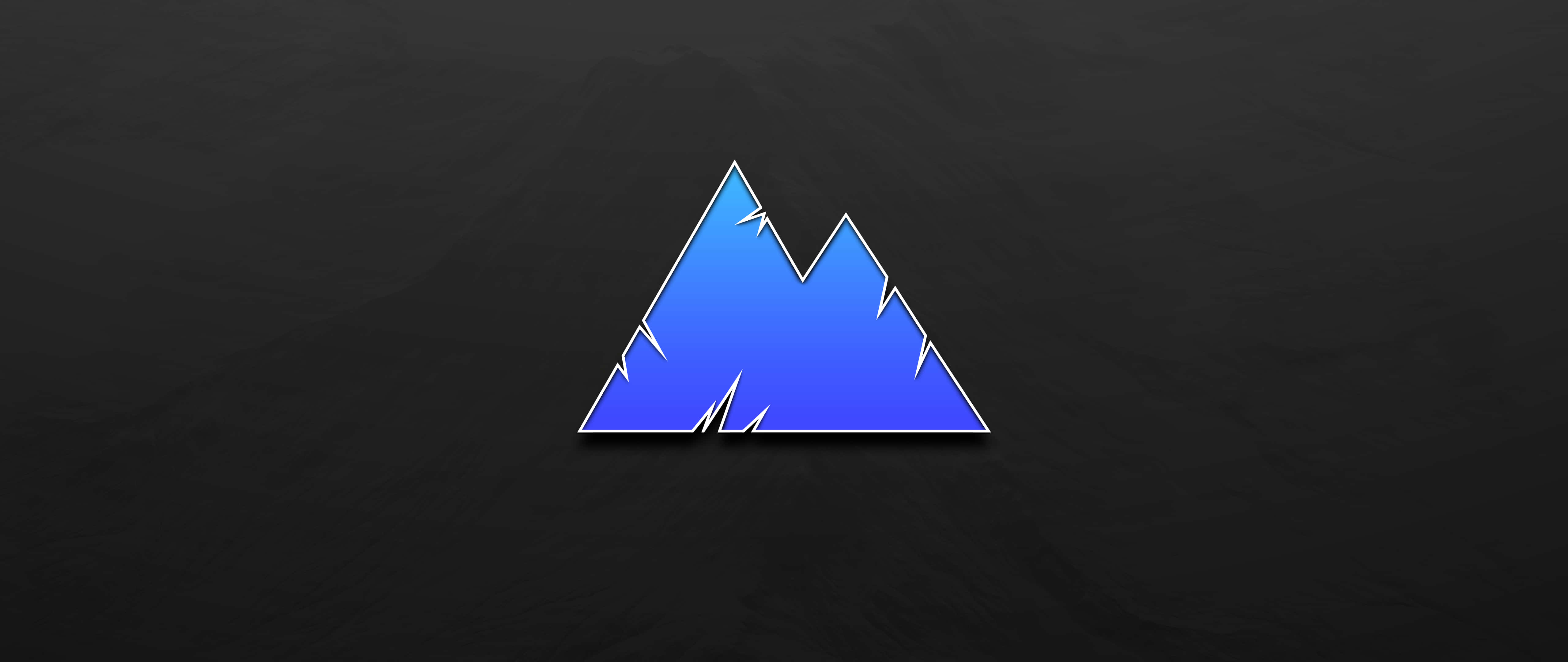 ultrawide 4K, blue mountain icon, white cracks, 5K Desktop Wallpaper