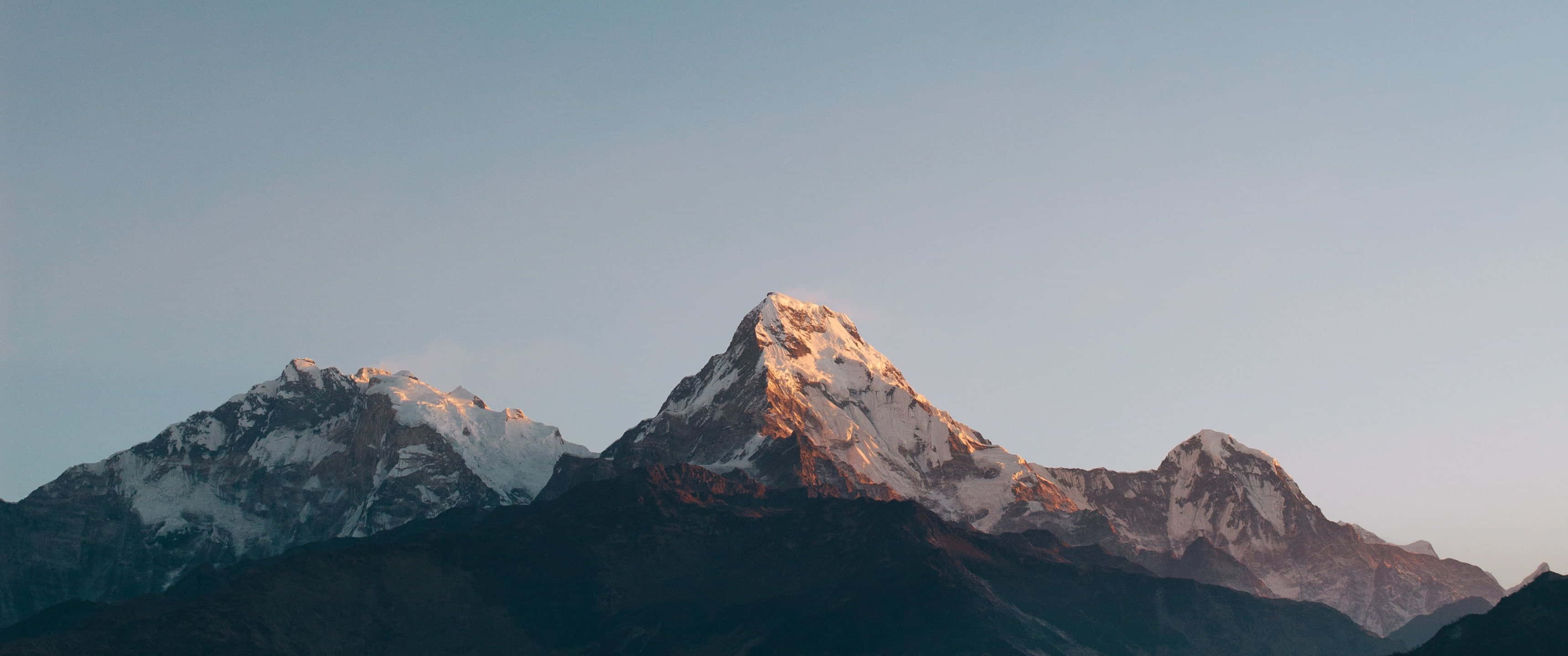 ultra wide nature, mountains, snowcapped mountain peaks, 2K Desktop Wallpaper