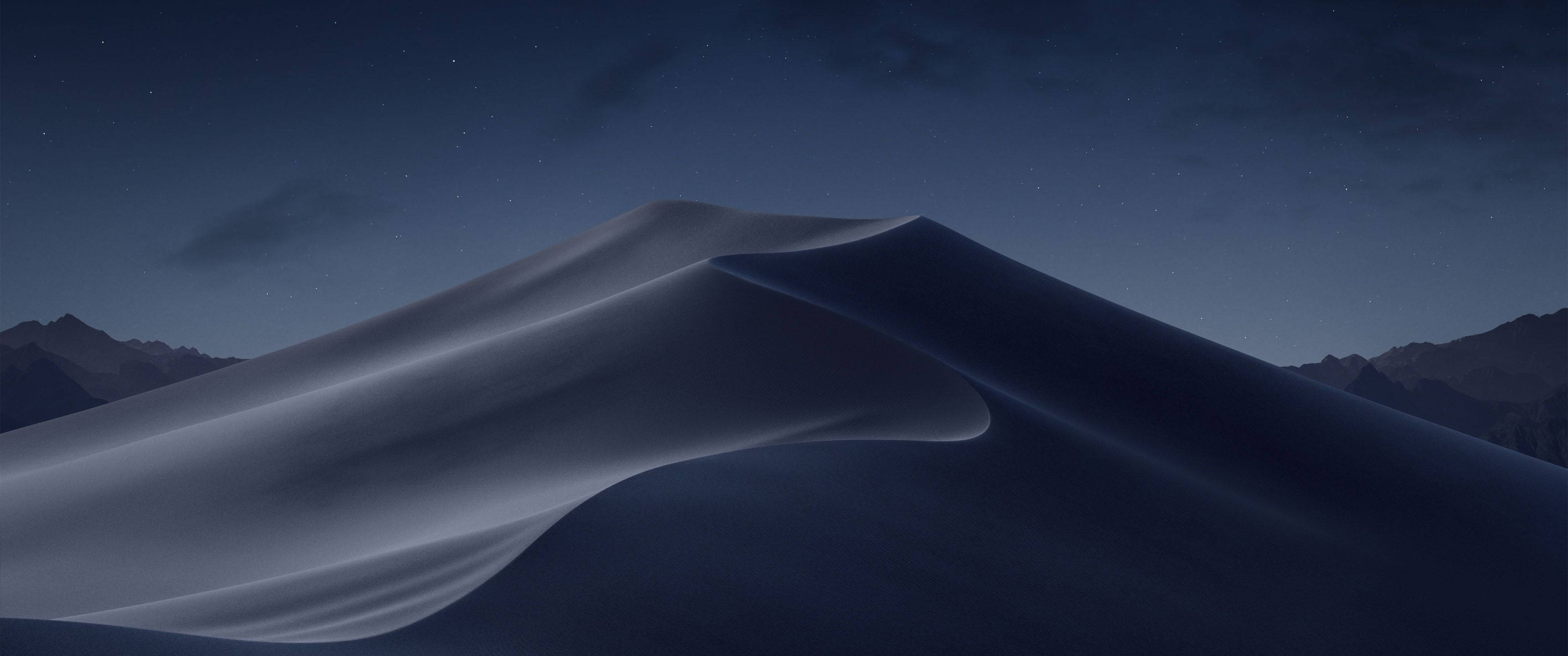 Ultrawide, desert dune, starry night sky, 2K Desktop Wallpaper
