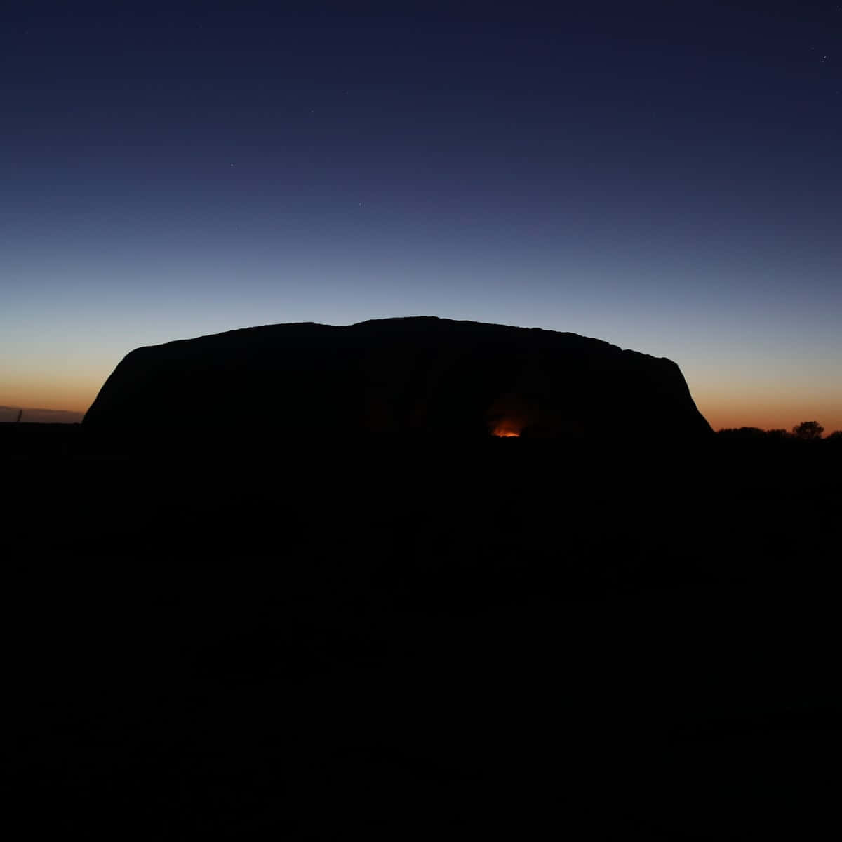 Uluru, twilight, stars, SD Desktop Wallpaper