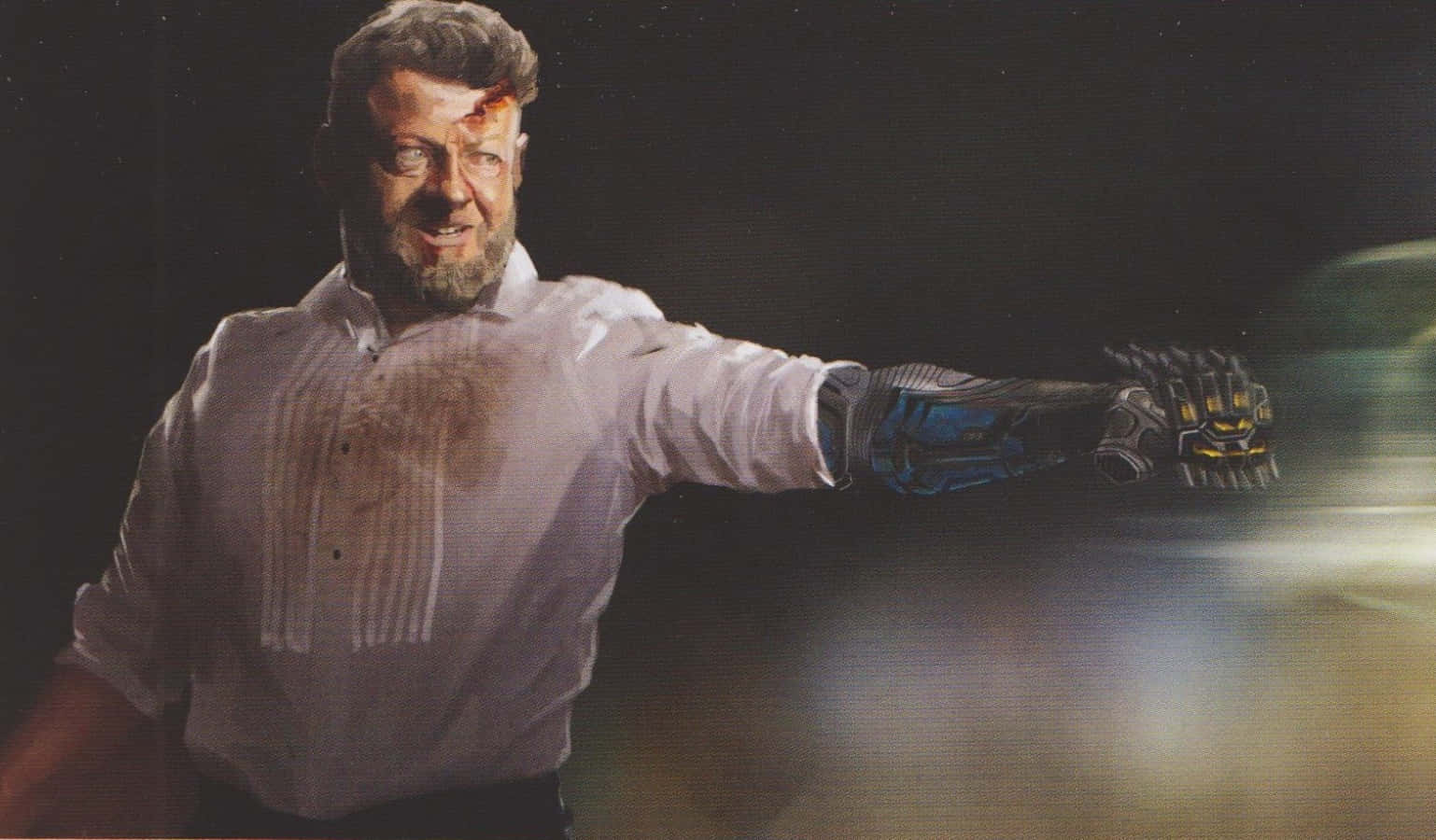 Ulysses Klaue, futuristic glove, bloody forehead, HD Desktop Wallpaper