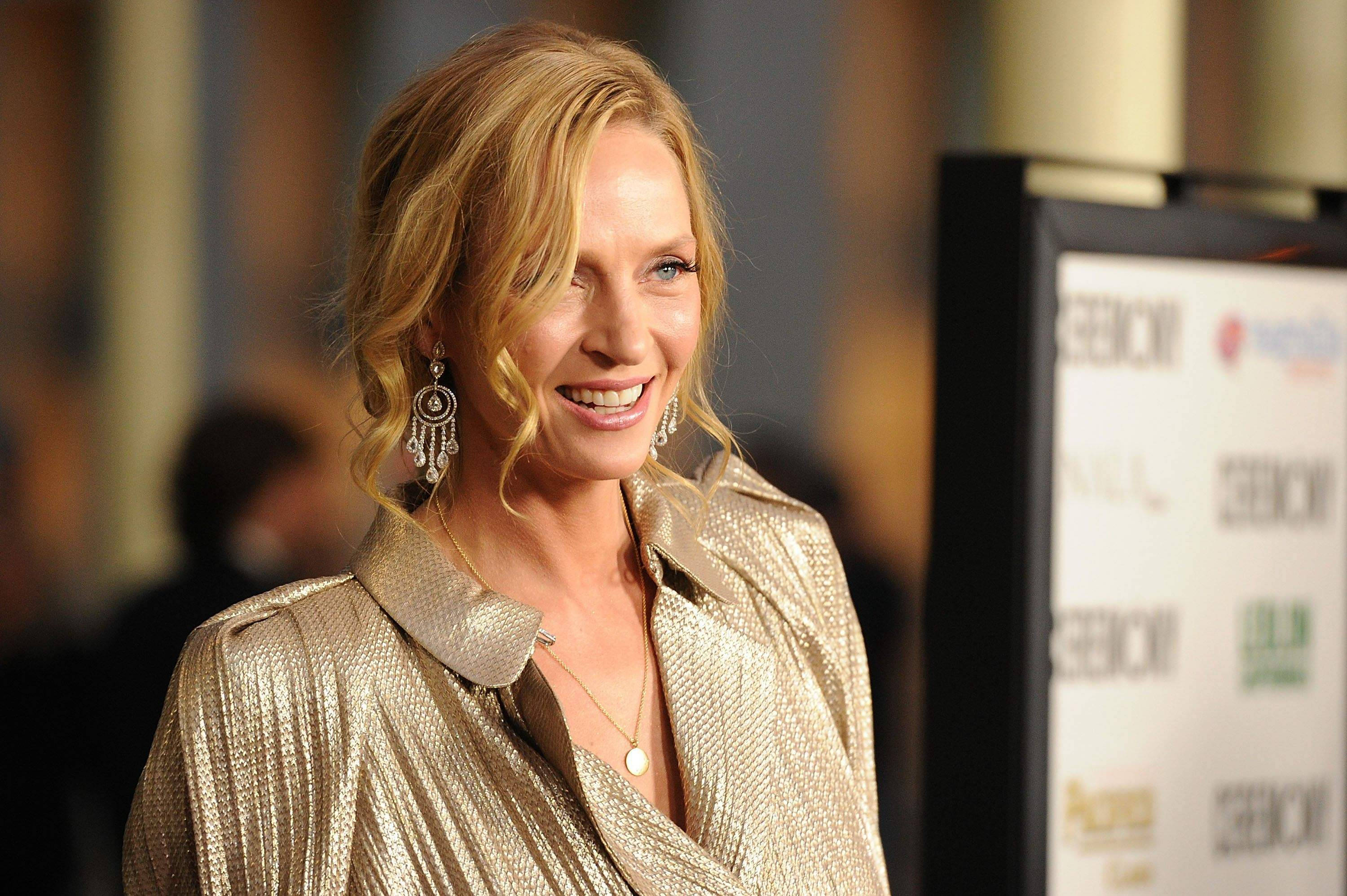 Uma Thurman, 2010, red carpet event, 2K Desktop Wallpaper