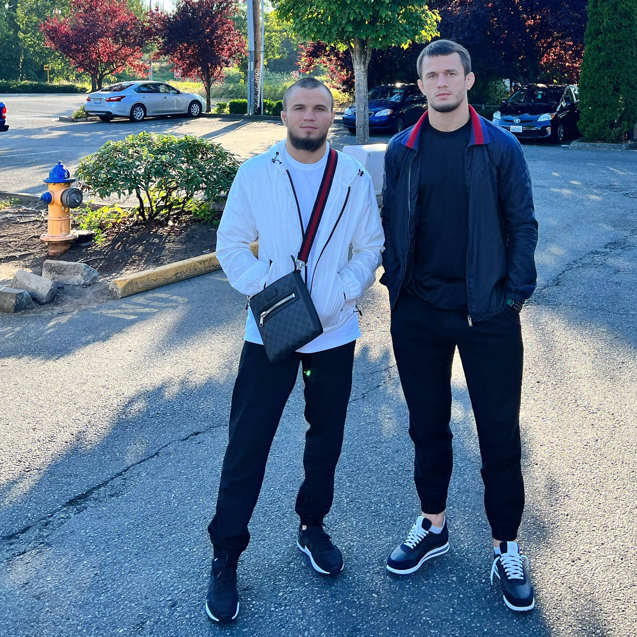 Umar Nurmagomedov, casual clothes, sunlit parking lot, Full HD Desktop Wallpaper
