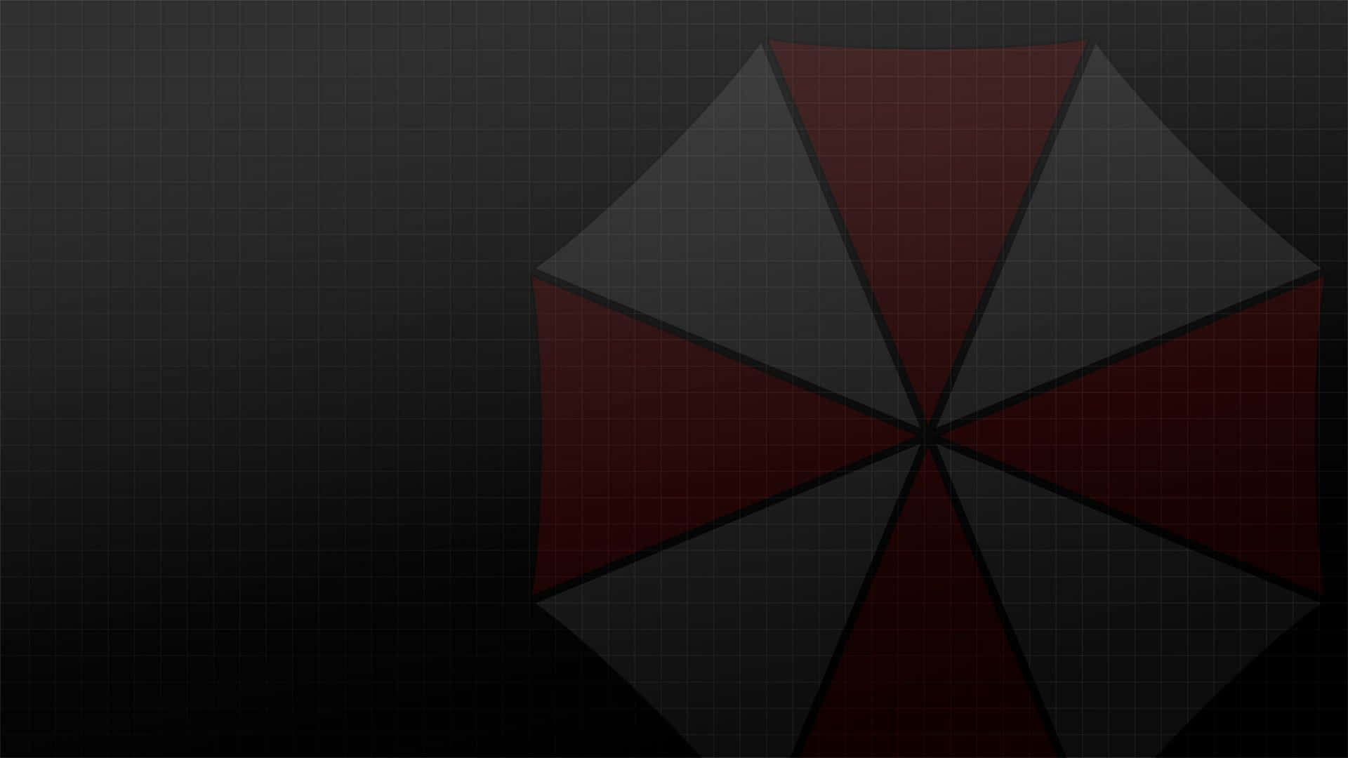 Umbrella Corporation Logo, red, gray, Full HD Desktop Wallpaper