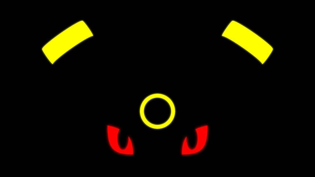 Umbreon, red fangs, yellow eyebrows, SD Desktop Wallpaper