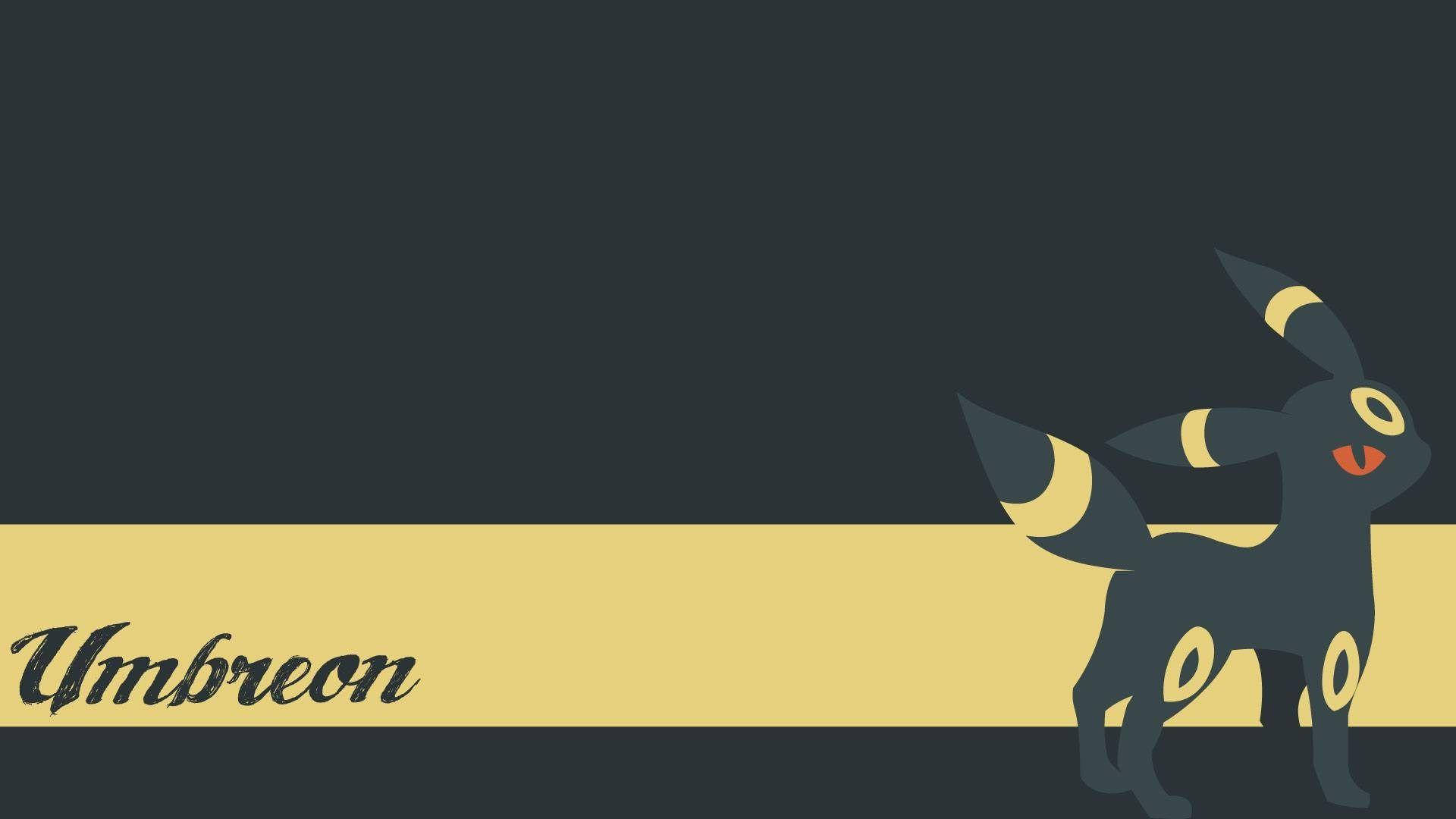 Umbreon, black, yellow markings, Full HD Desktop Wallpaper