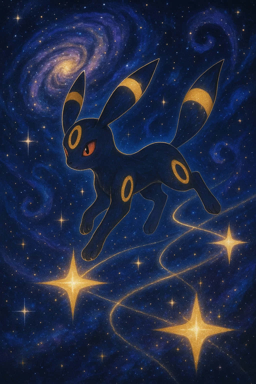 Umbreon, 4K HD, galaxy, HD Phone Wallpaper