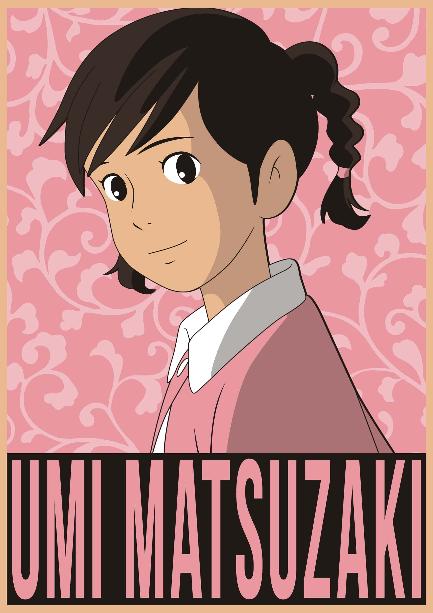Umi Matsuzaki, dark pigtails, pink sweater, Full HD Phone Wallpaper