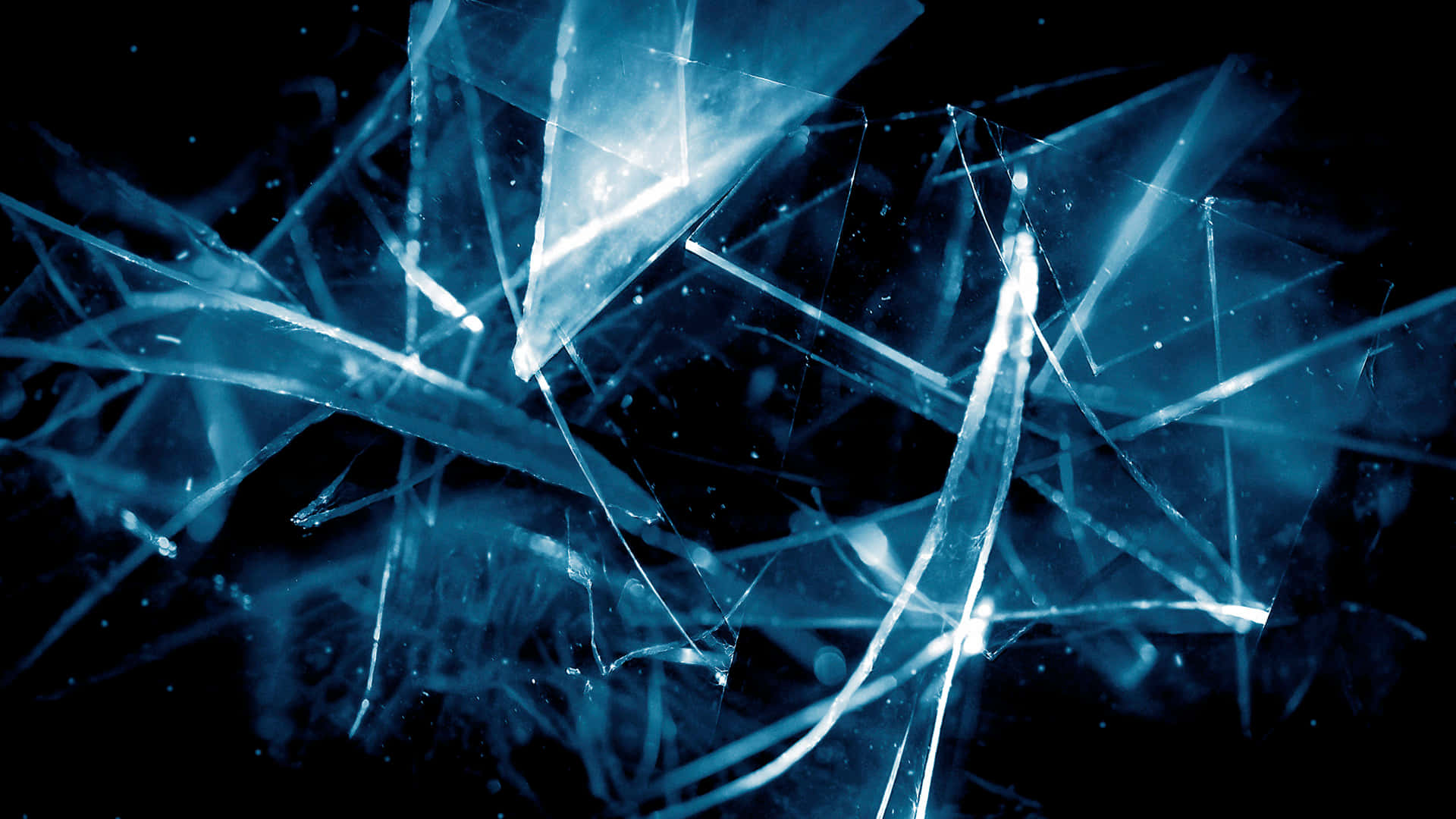 Unbreakable, electric blue, shattered glass, Full HD Desktop Wallpaper