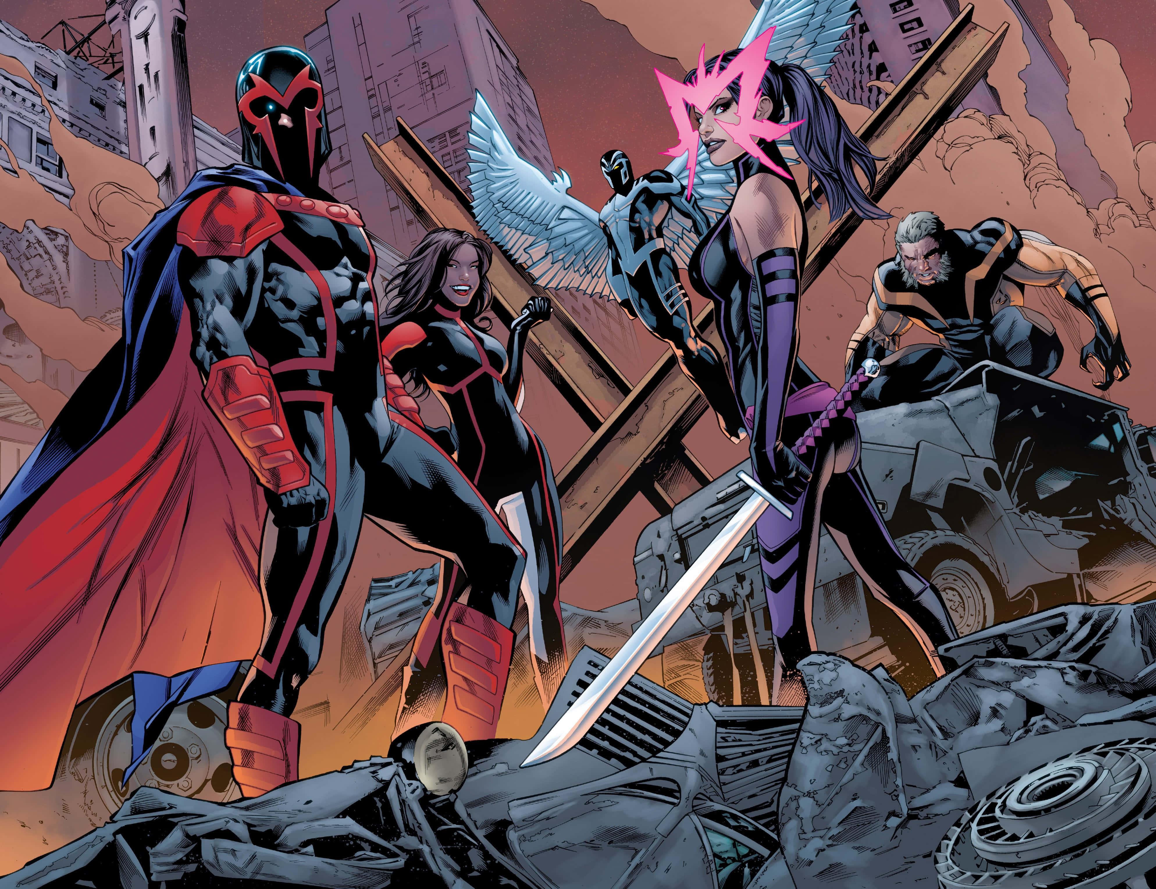 Uncanny X-Men, Volume 1, ruined cityscape, 4K Desktop Wallpaper