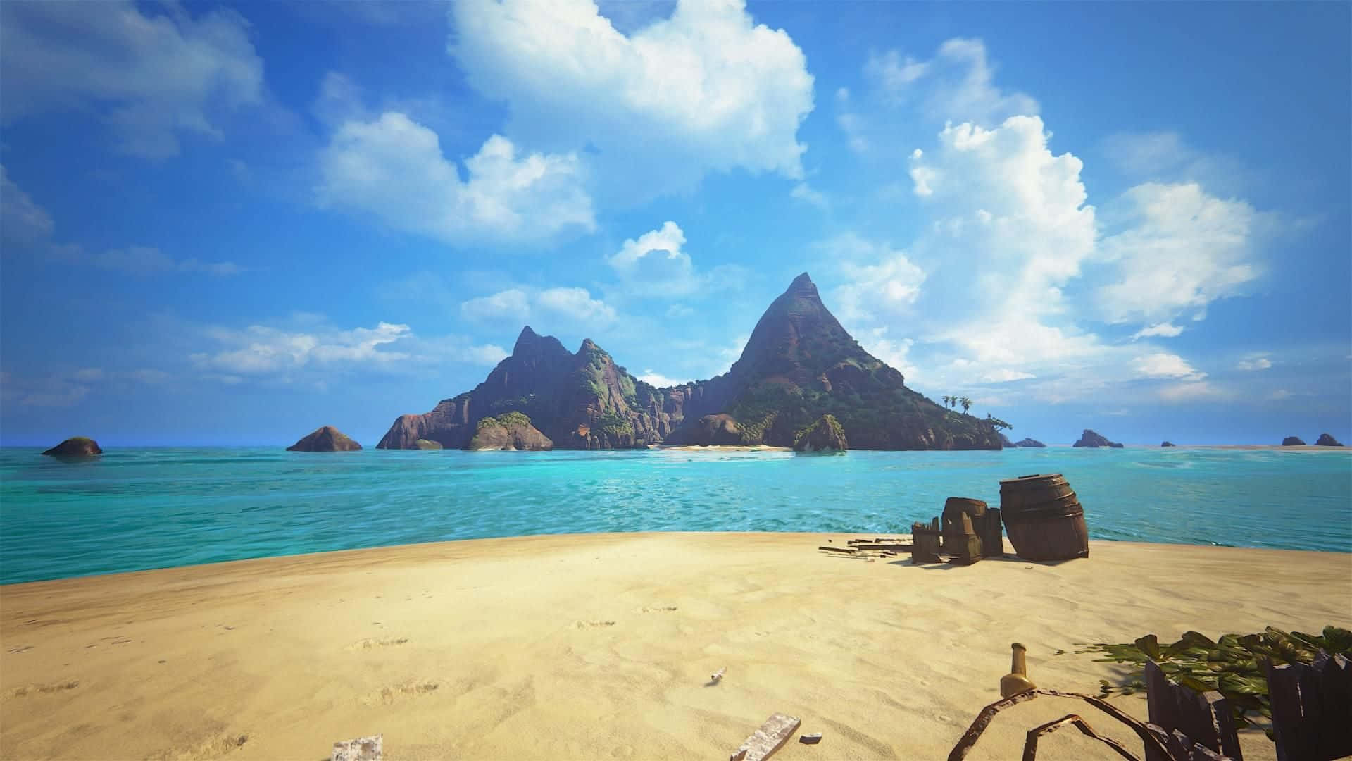 Uncharted 4, tropical beach, turquoise waters, Full HD Desktop Wallpaper