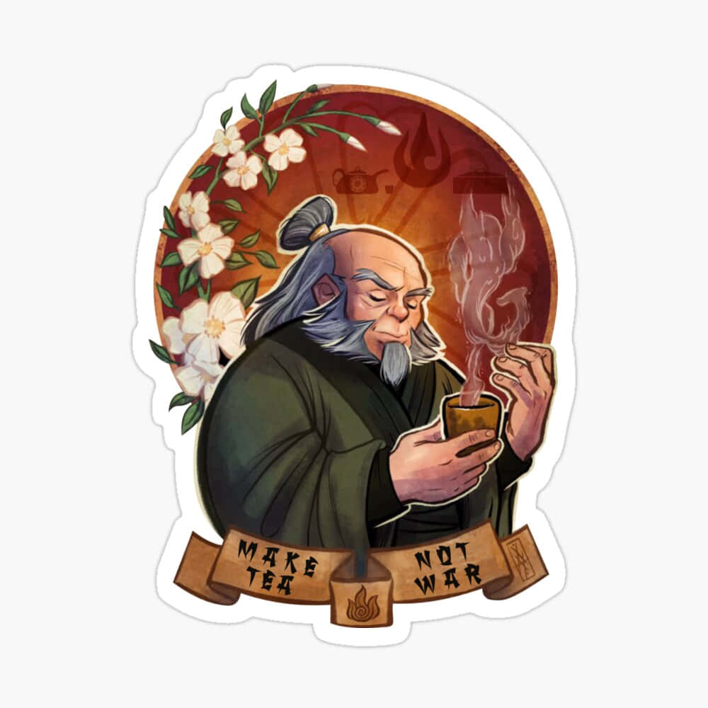 Uncle Iroh, gray beard, steaming tea, SD Desktop Wallpaper