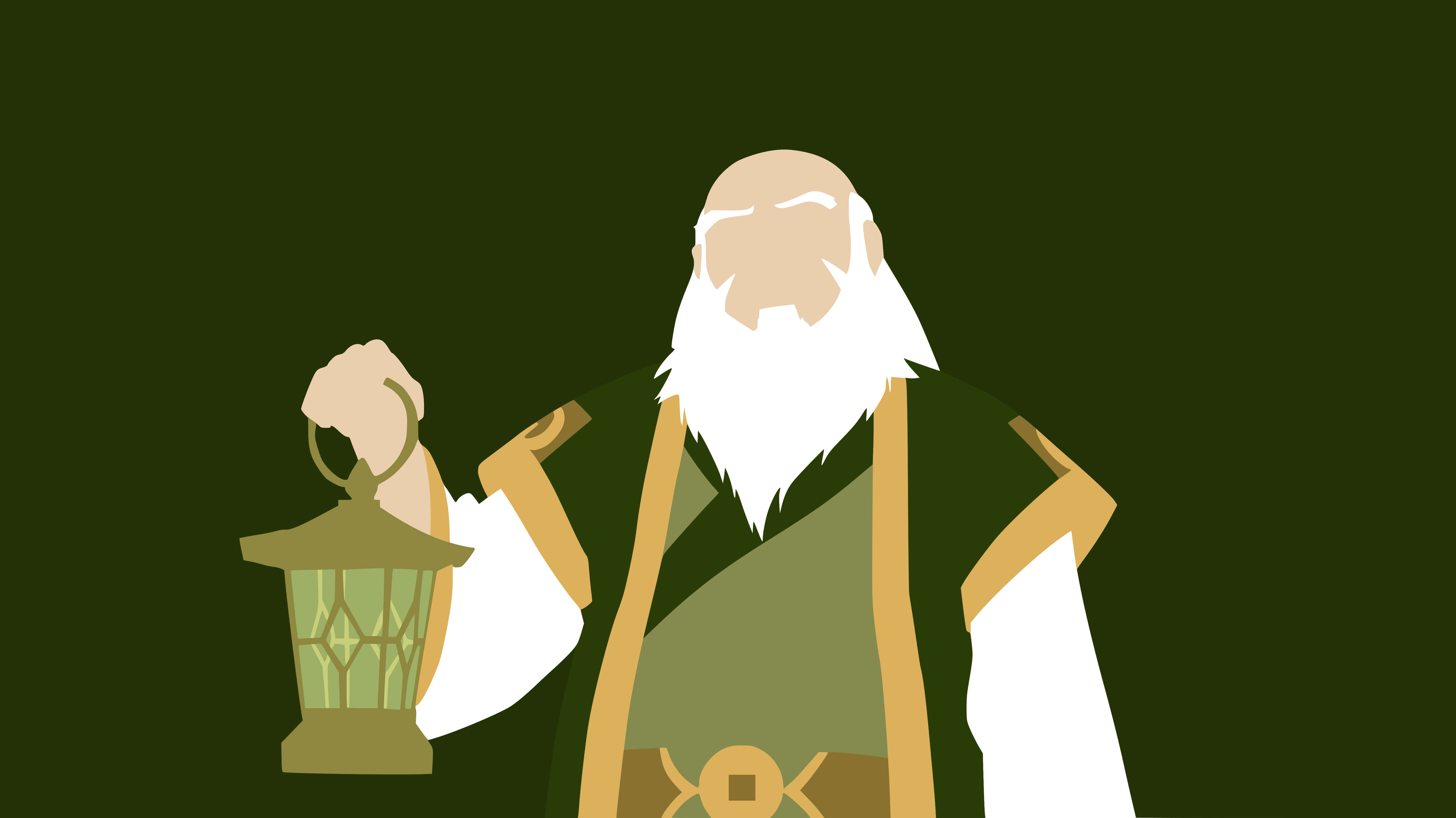 Uncle Iroh, white beard, lantern, 5K Desktop Wallpaper