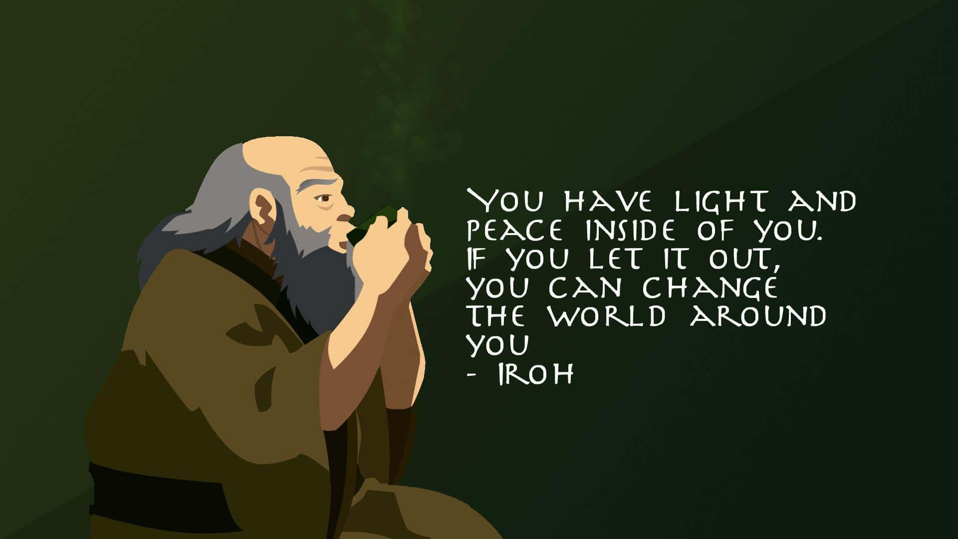 Uncle Iroh, gray beard, meditates, Full HD Desktop Wallpaper