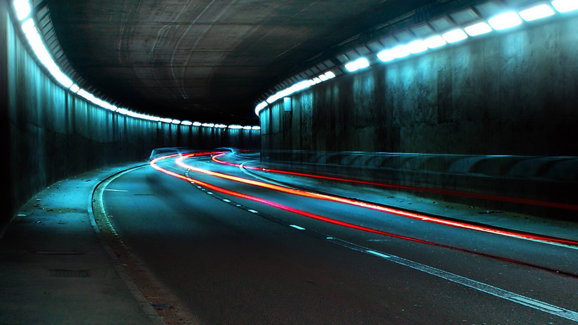 Pakistan underground mall road, bustling underground mall, red and white car lights, Full HD Desktop Wallpaper