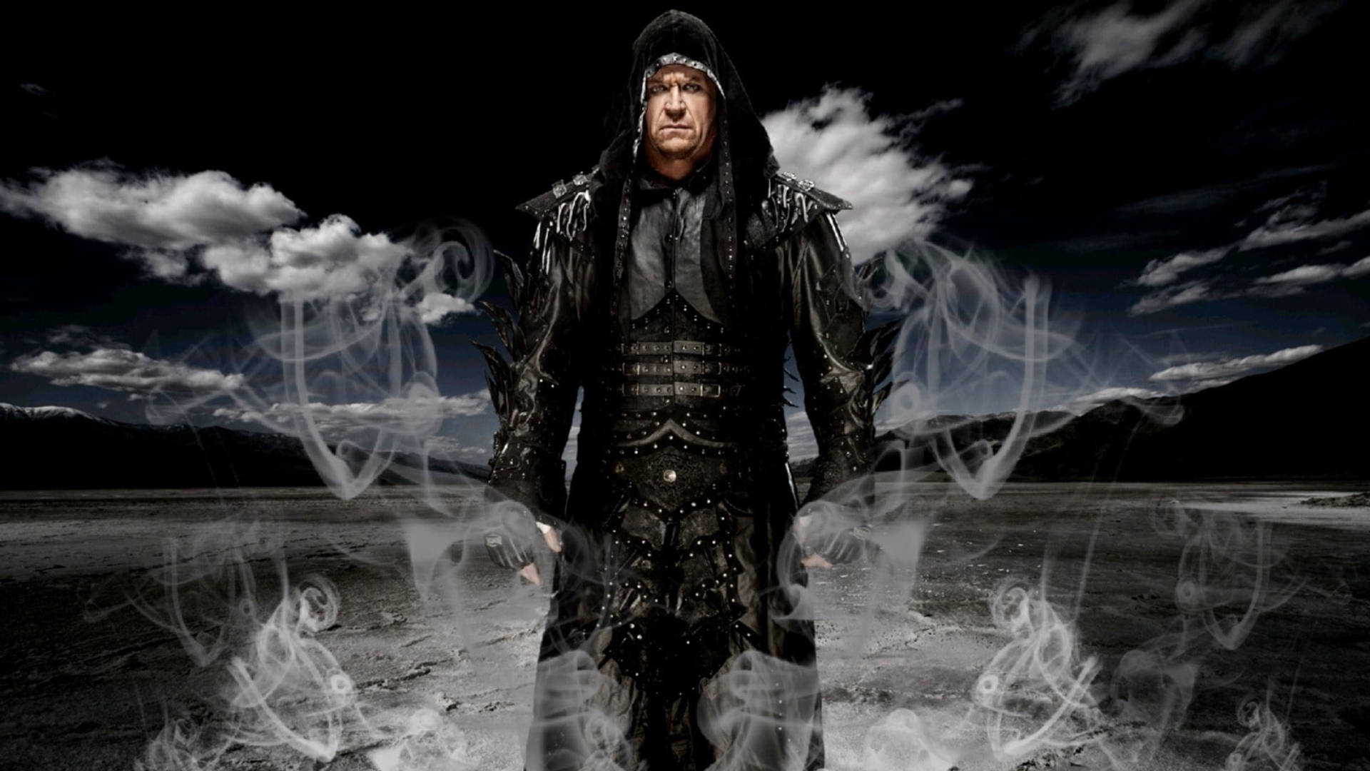 The Undertaker, hooded figure, ornate black armor, Full HD Desktop Wallpaper