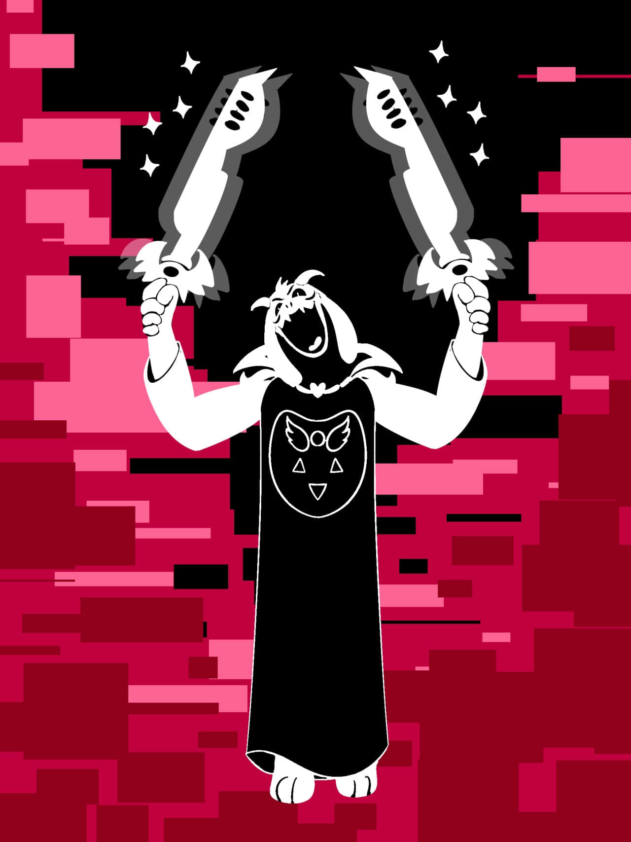 Undertale Phone, white stylized dog, black robe, HD Phone Wallpaper