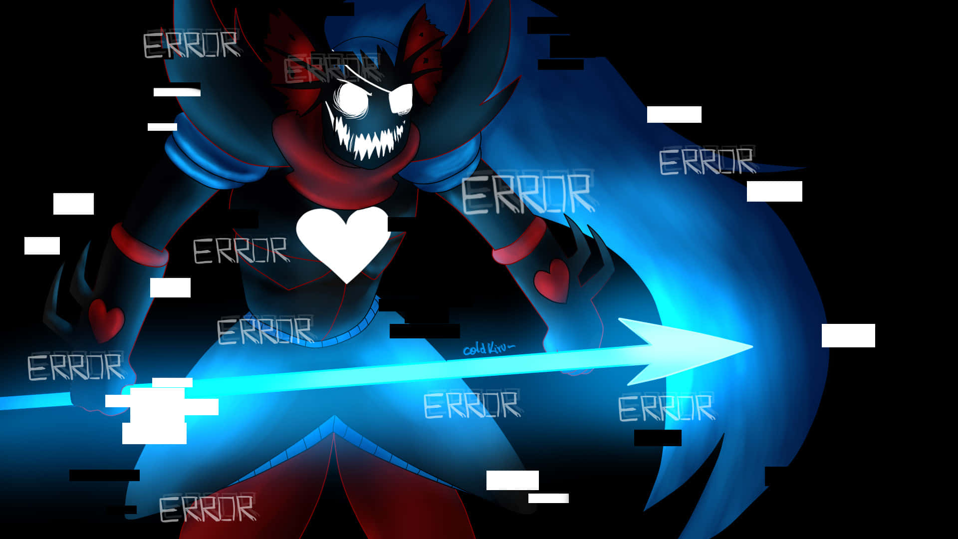 Undertale Sans, blue and red cartoon character, glowing eyes, Full HD Desktop Wallpaper