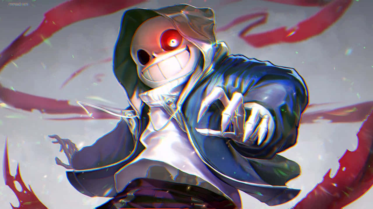 Undertale Sans, red face, red hood, HD Desktop Wallpaper