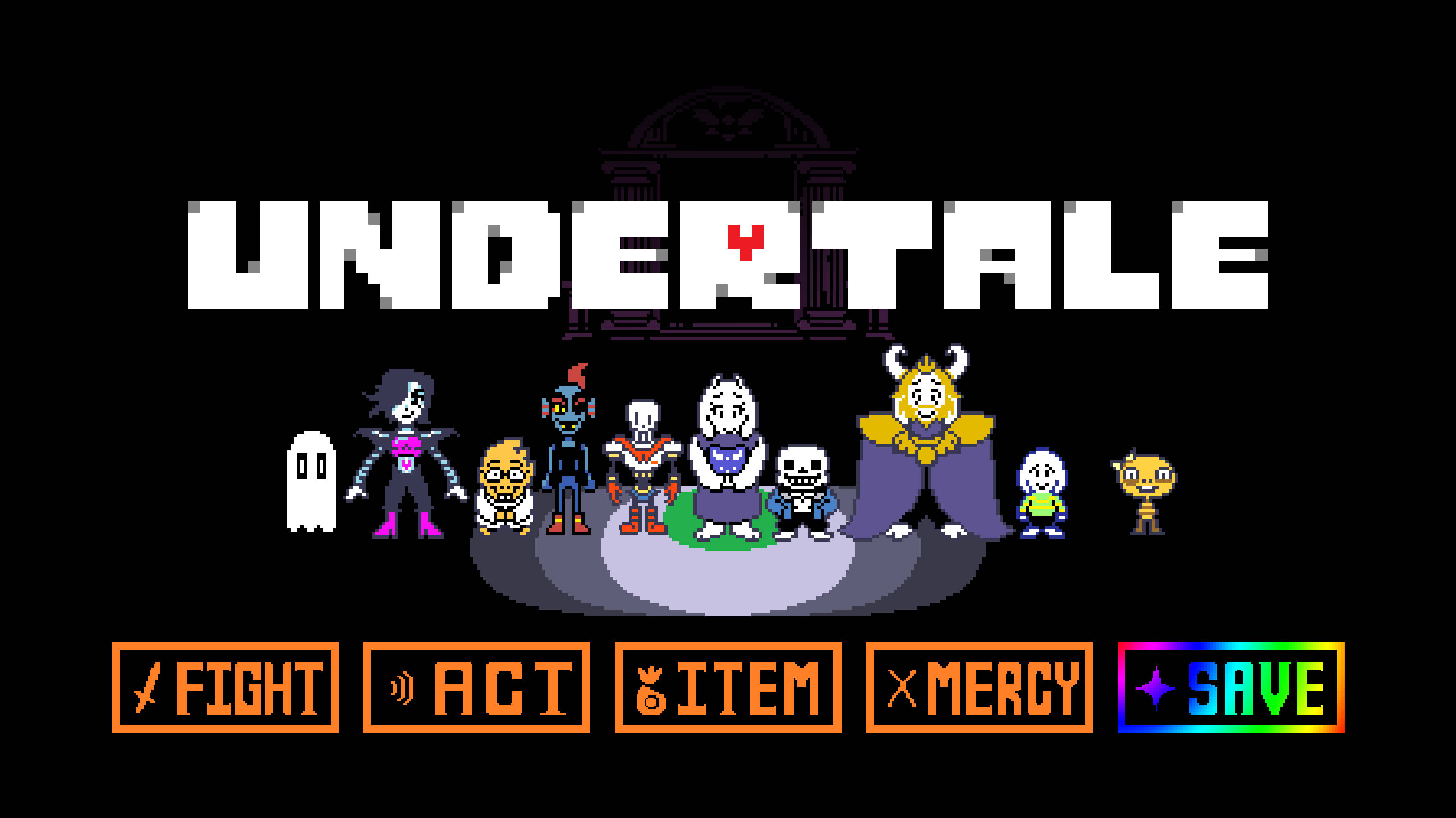 Undertale, pixel-art, menu, 4K Desktop Wallpaper