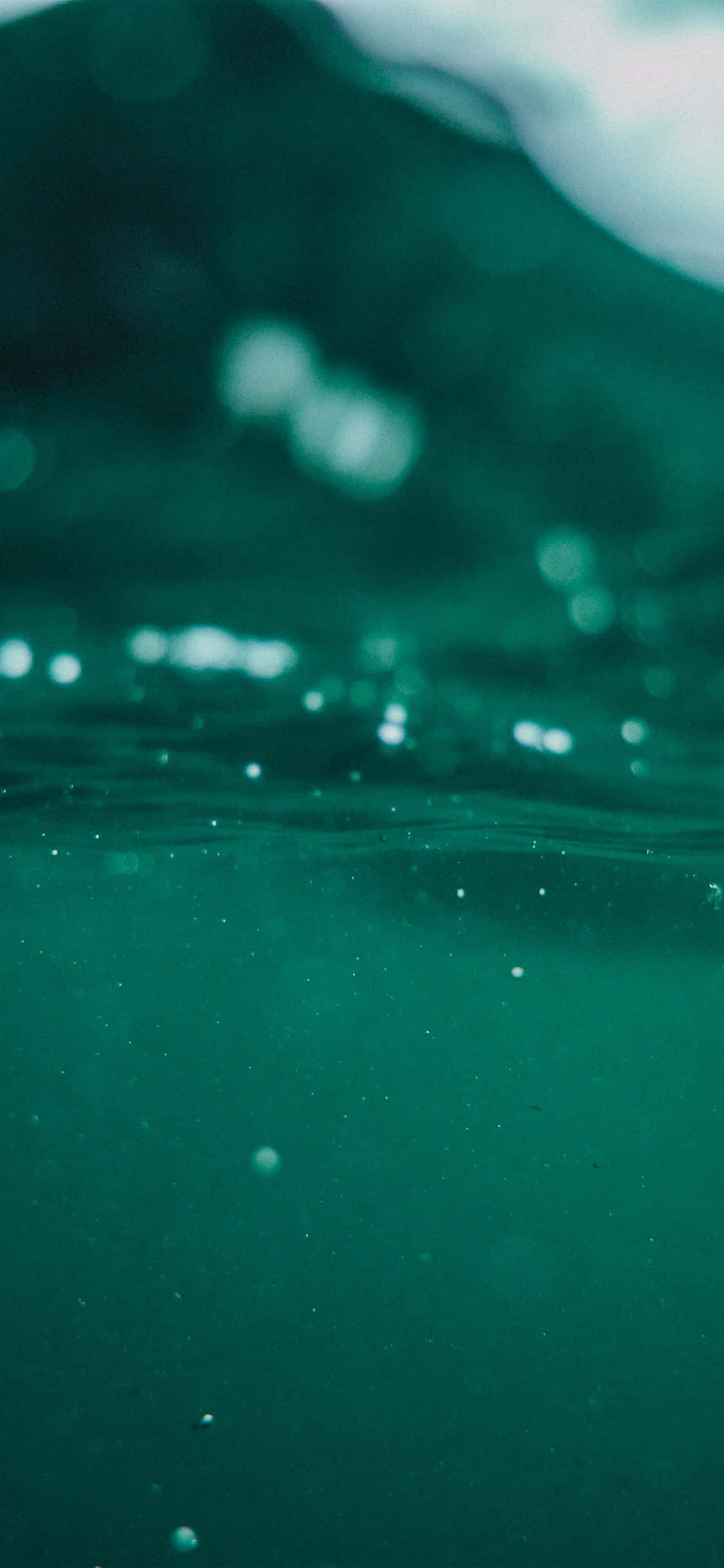 underwater, teal water, light refractions, Full HD Phone Wallpaper