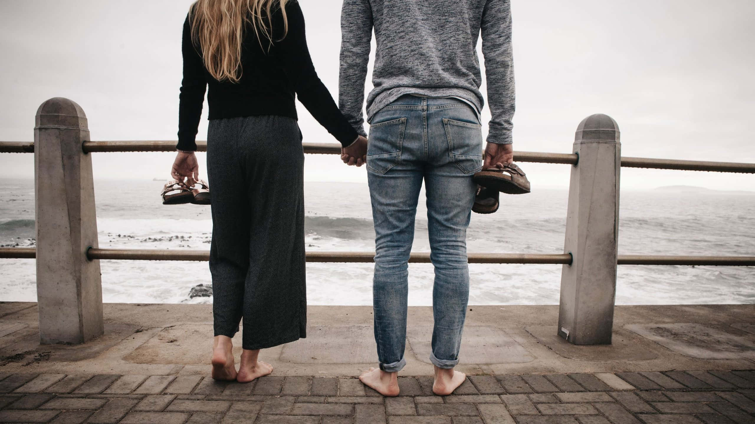 Unfaithful, seaside pier, ocean, 2K Desktop Wallpaper