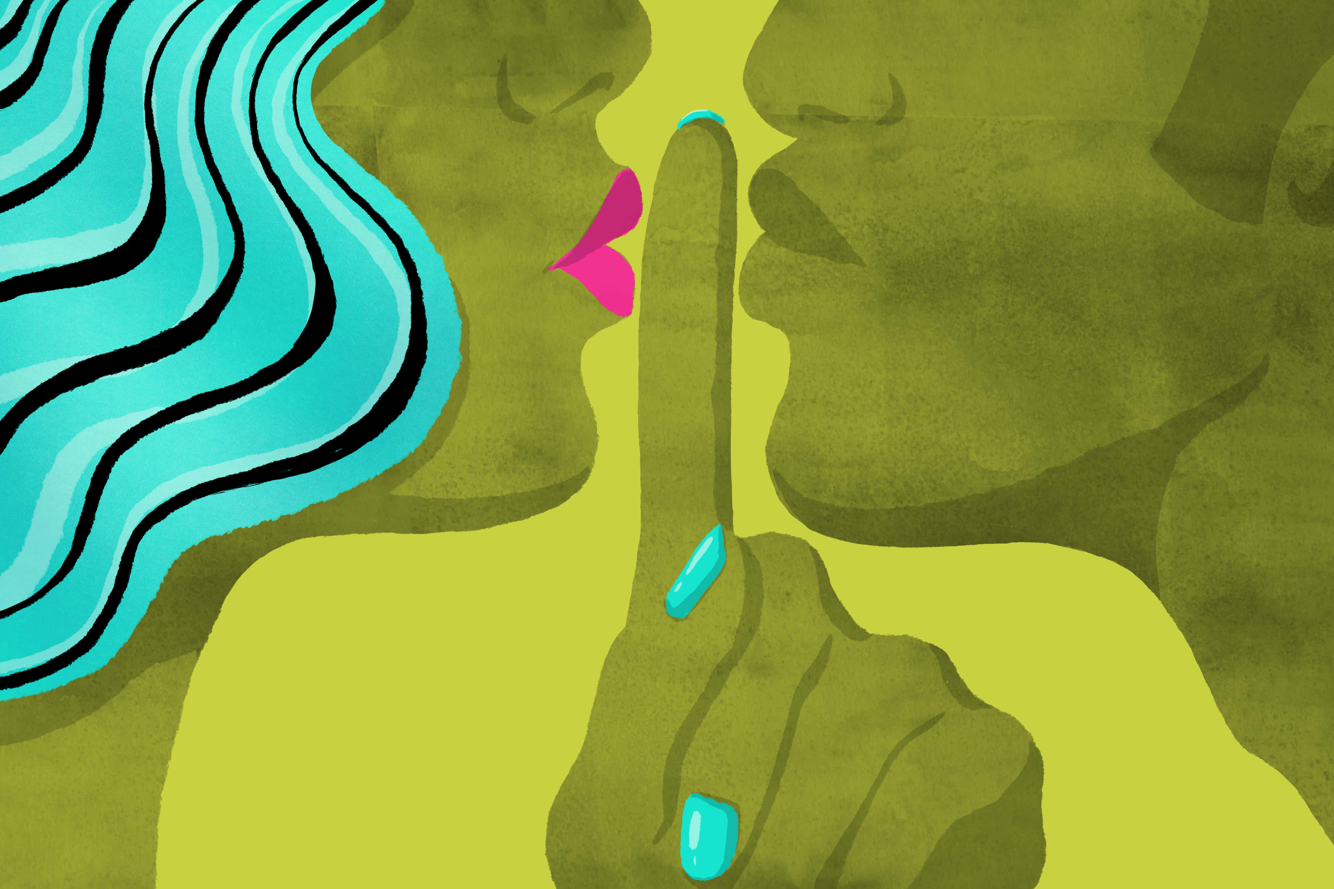 Unfaithful Secrecy, teal, olive green, 4K Desktop Wallpaper