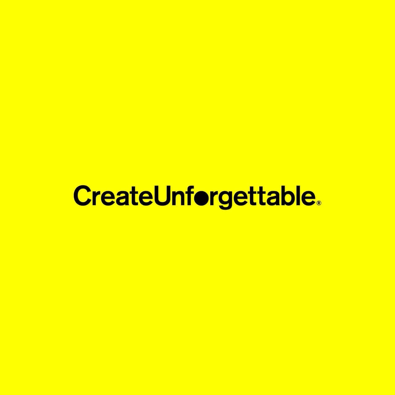 Unforgettable, black text, vibrant yellow background, HD Desktop Wallpaper