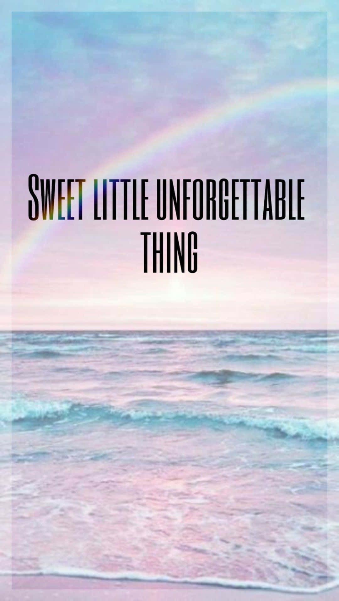 pastel-hued ocean, soft sky, rainbow, HD Phone Wallpaper