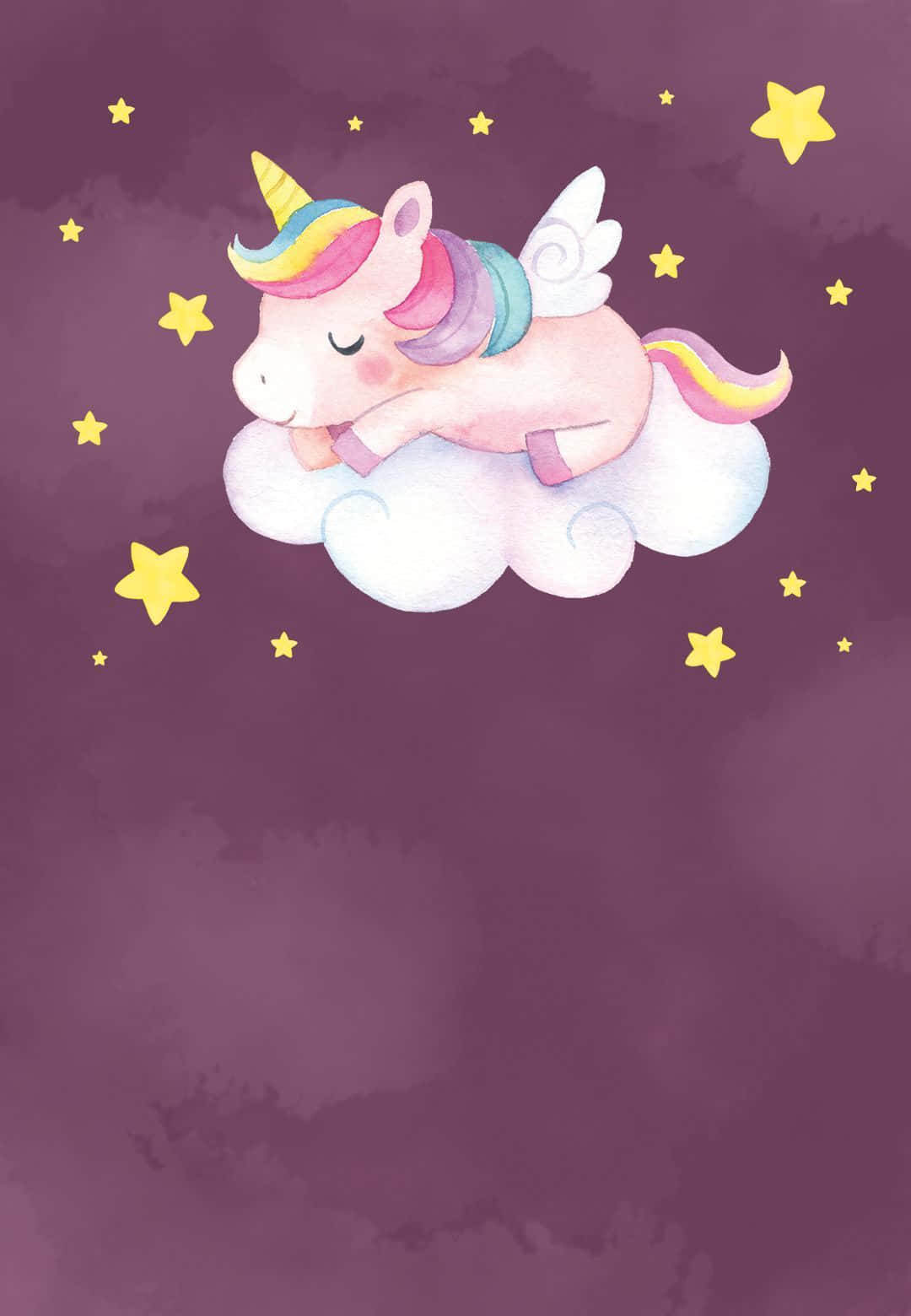 purple unicorn, pastel unicorn, rainbow mane, HD Phone Wallpaper