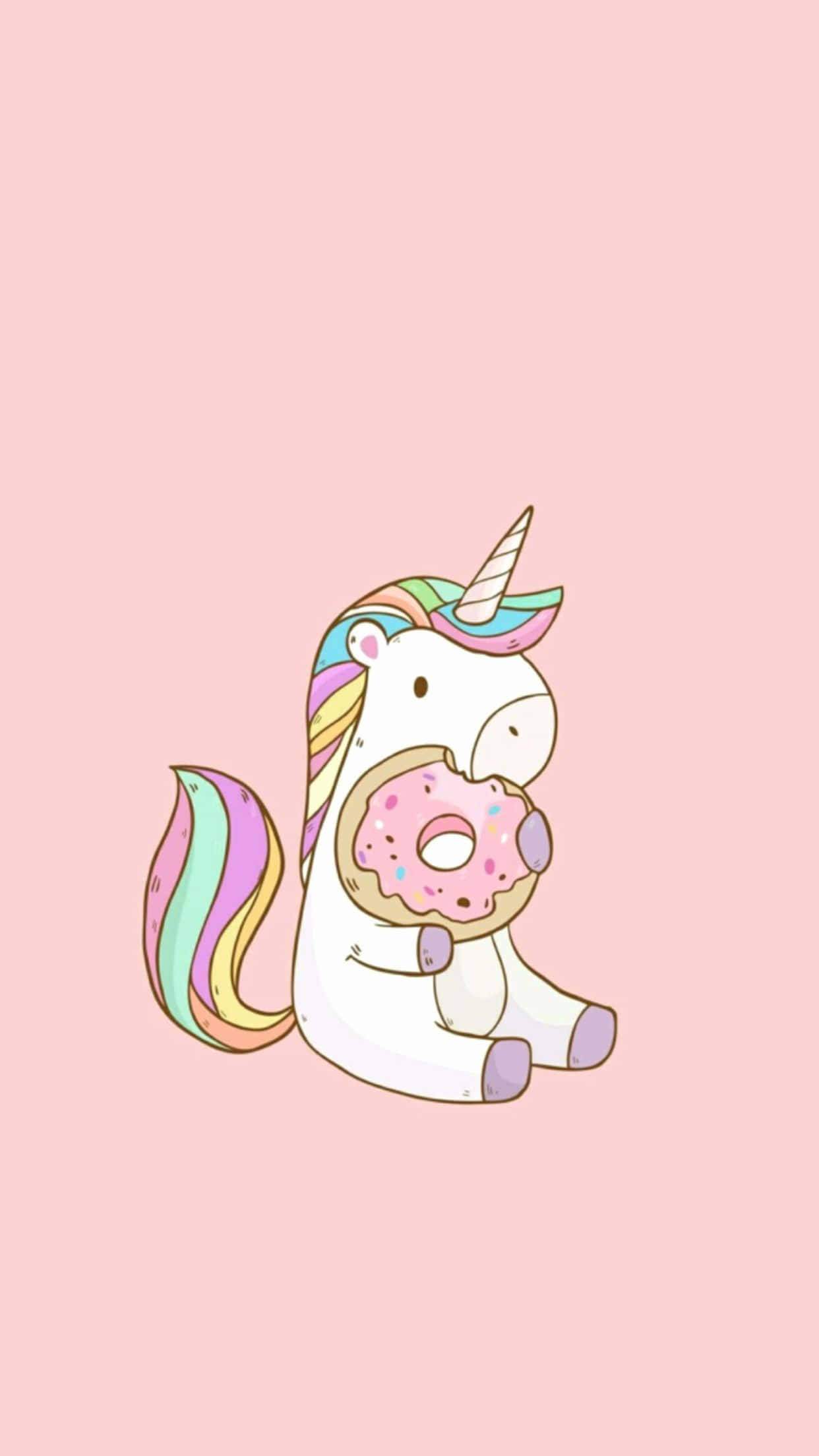 Unicorn Aesthetic, rainbow mane, rainbow tail, Full HD Phone Wallpaper