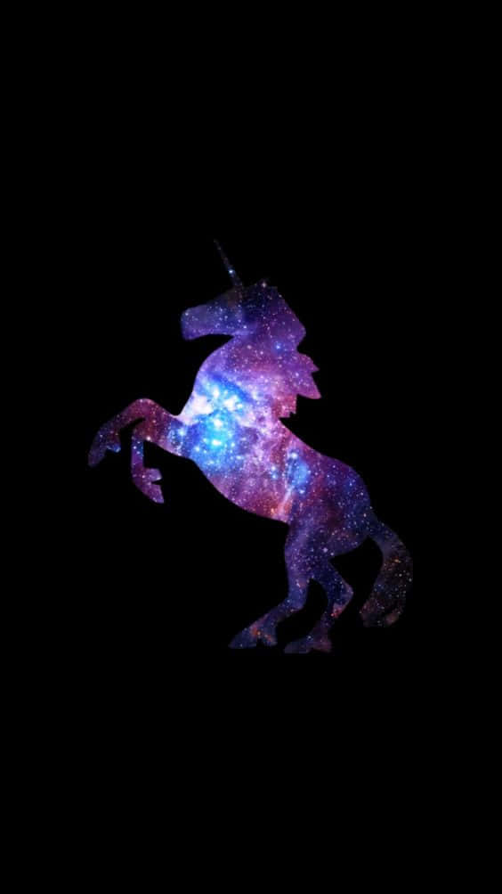 purple unicorn, cosmic nebulae, purples blues and pinks, SD Phone Wallpaper