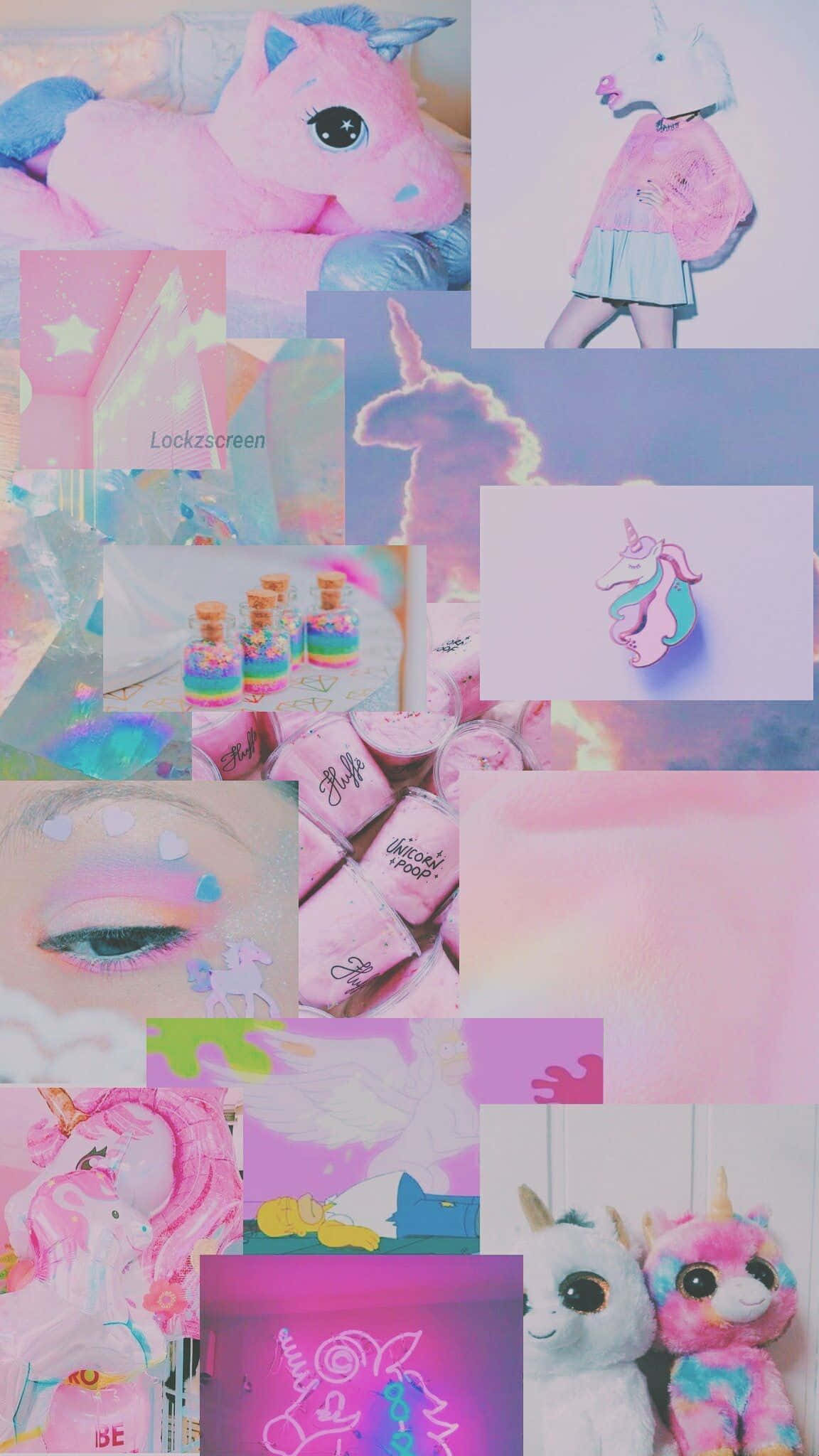 unicorn, pink, pastel, Full HD Phone Wallpaper