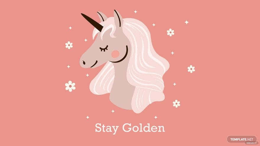 Unicorn Aesthetic, cartoon unicorn, closed eyes, SD Desktop Wallpaper