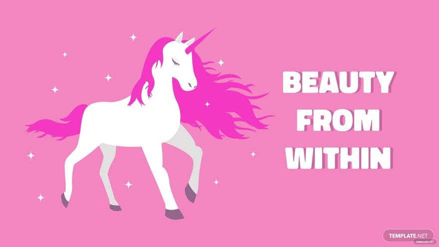 white unicorn, vibrant pink mane, vibrant pink horn, SD Desktop Wallpaper