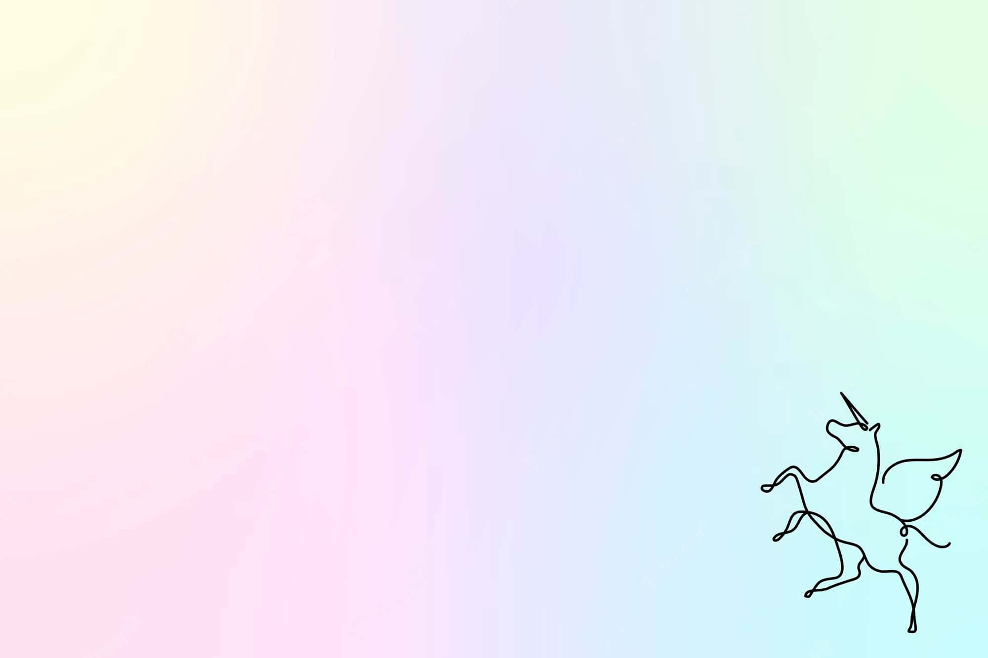 Unicorn Aesthetic, black line drawing, unicorn, Full HD Desktop Wallpaper