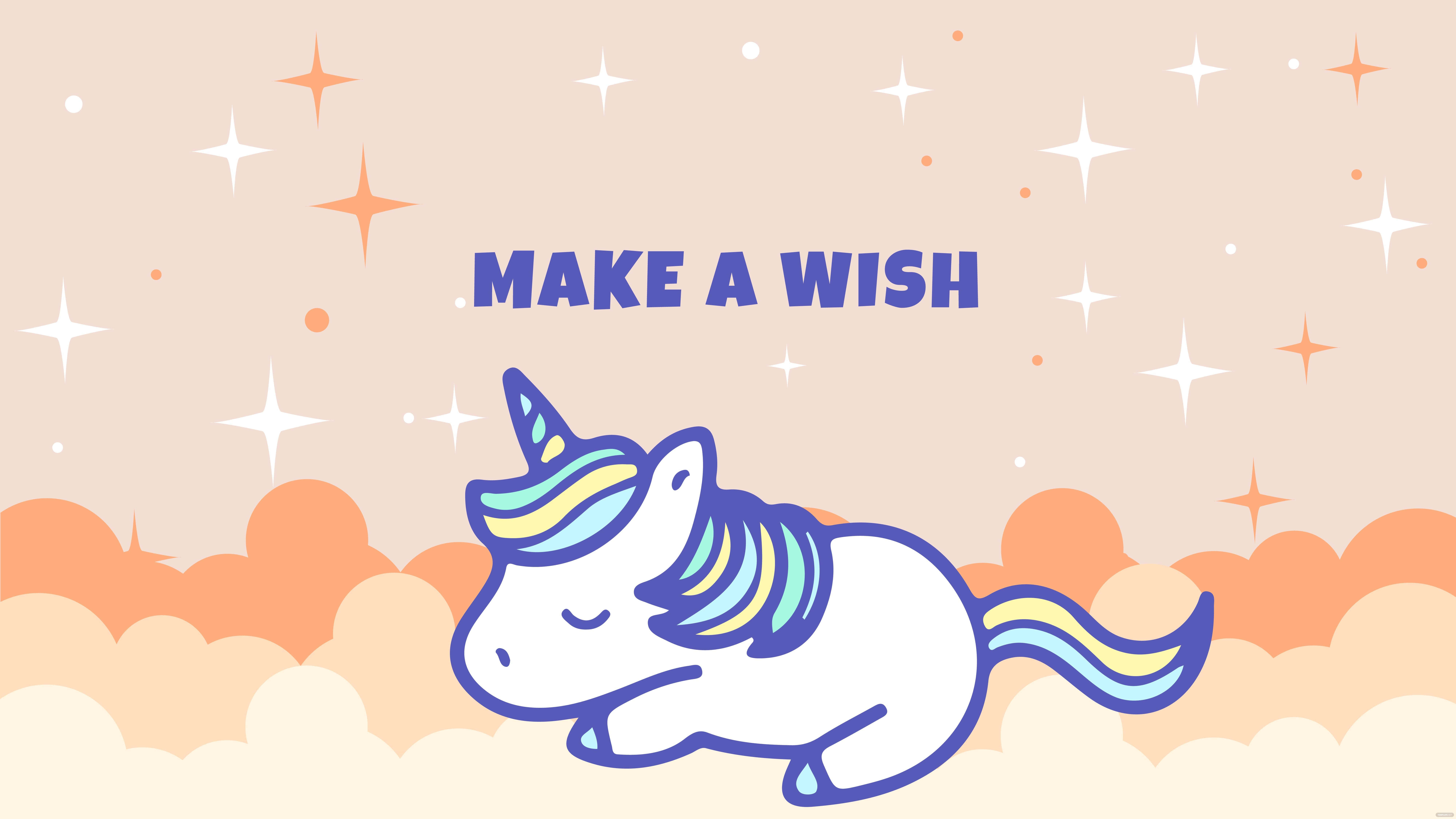 unicorn, midnight sky, pastel clouds, 8K Desktop Wallpaper